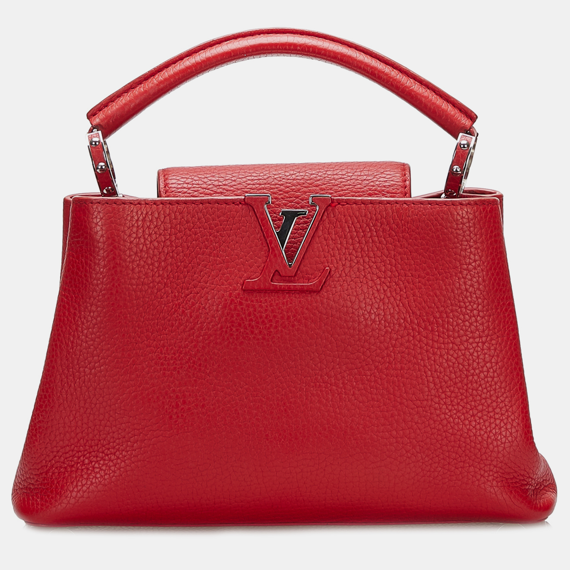 

Louis Vuitton Red Taurillon Capucines BB Bag