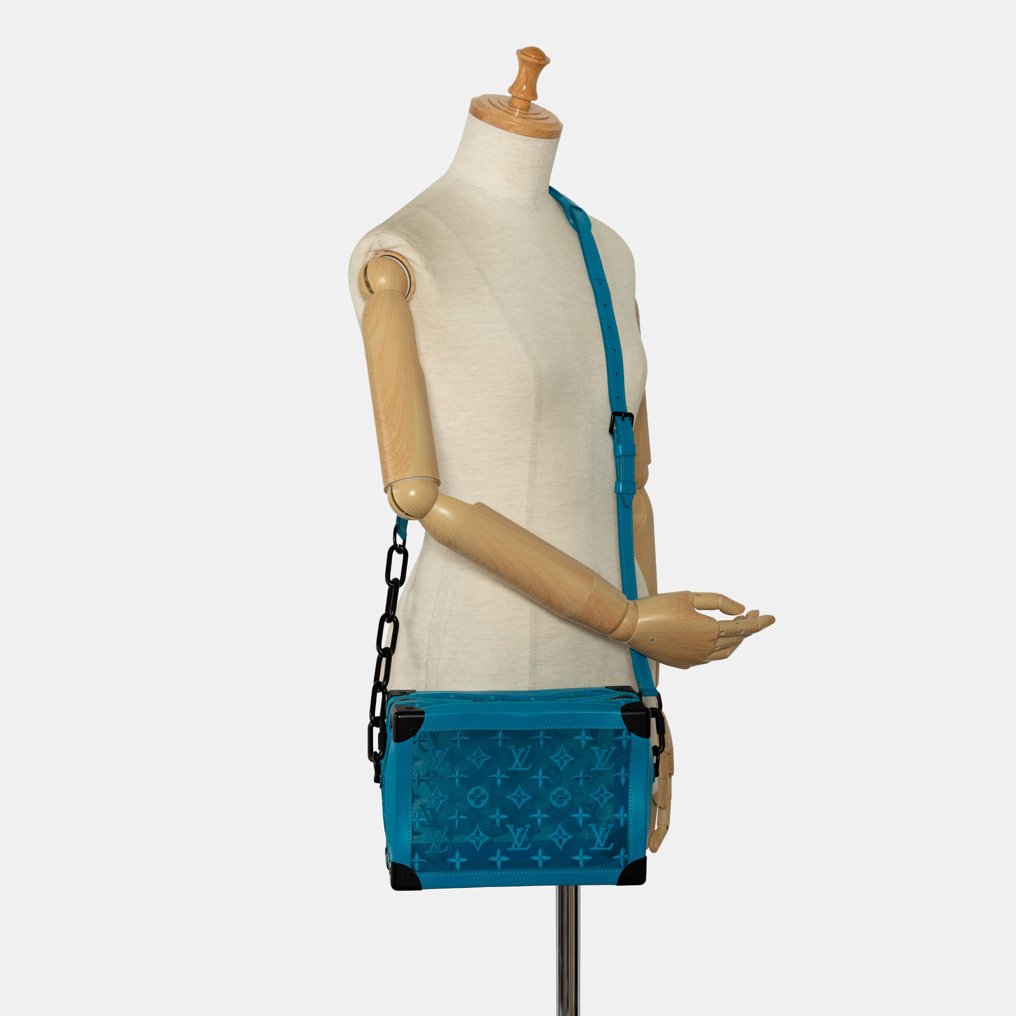 Louis Vuitton Blue Monogram Mesh Soft Trunk 