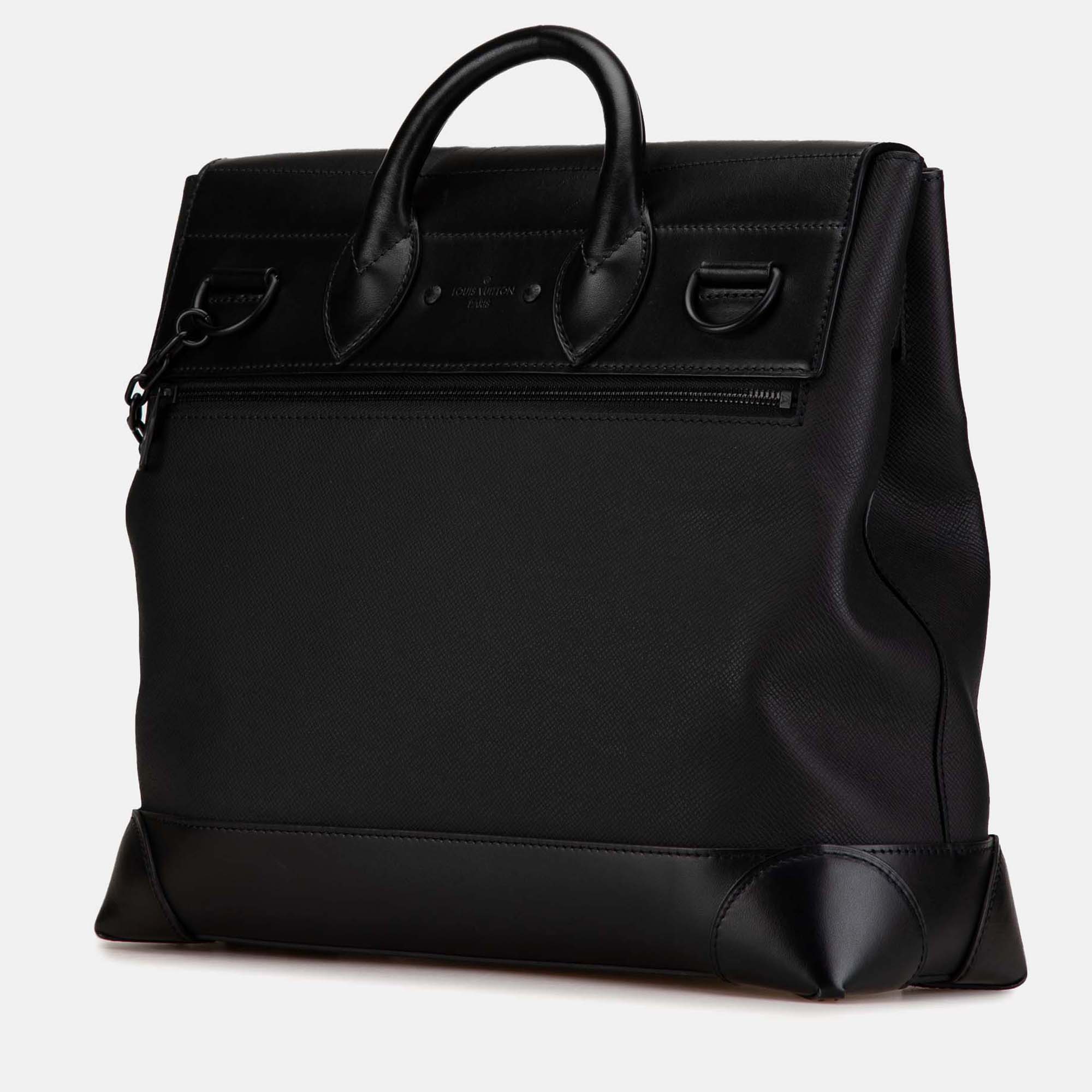 Louis Vuitton Black Taiga Rainbow Steamer PM 