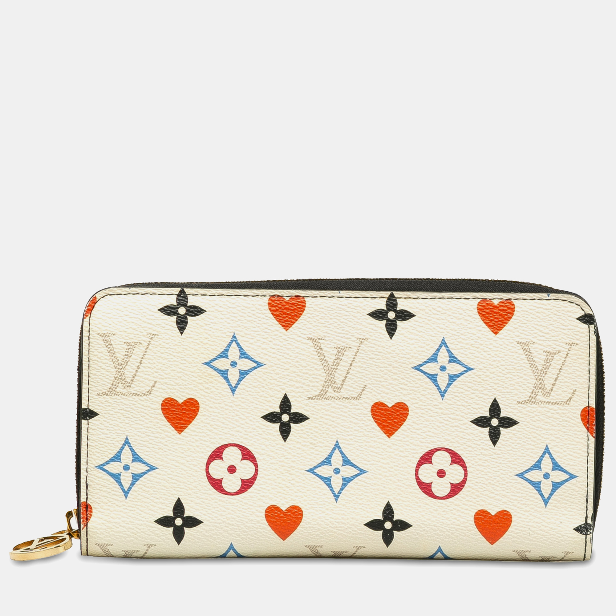 

Louis Vuitton White Monogram Game On Zippy Wallet