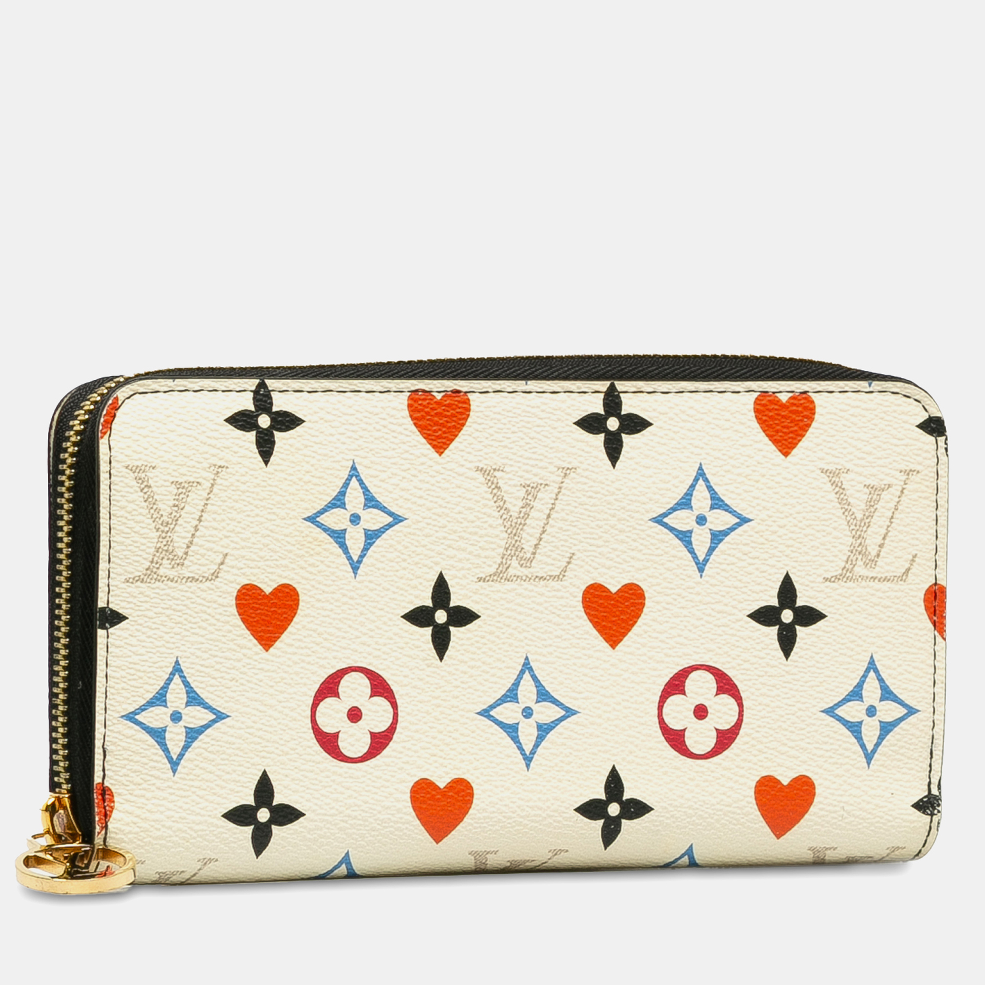 Louis Vuitton White Monogram Game On Zippy Wallet 