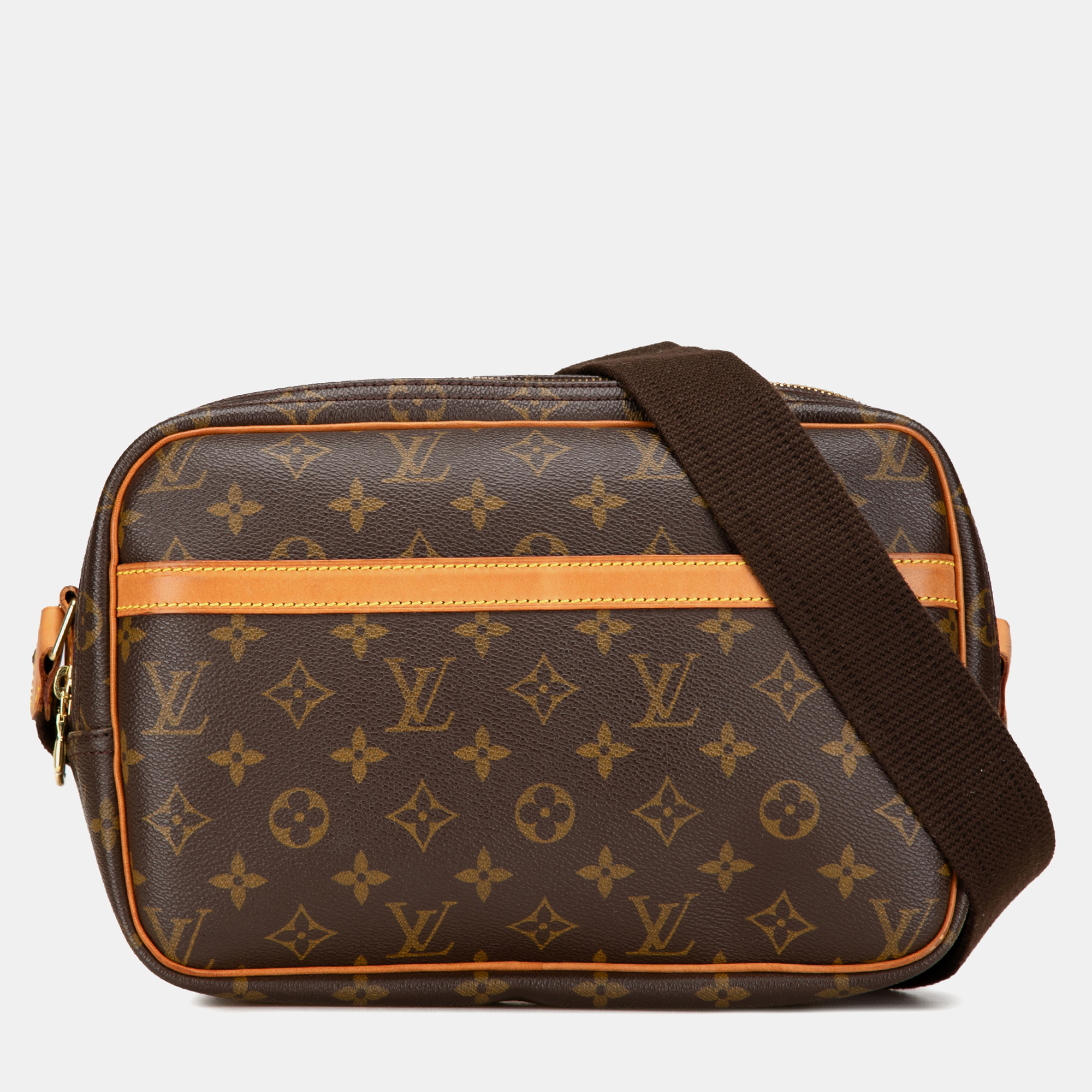 

Louis Vuitton Brown Monogram Reporter PM