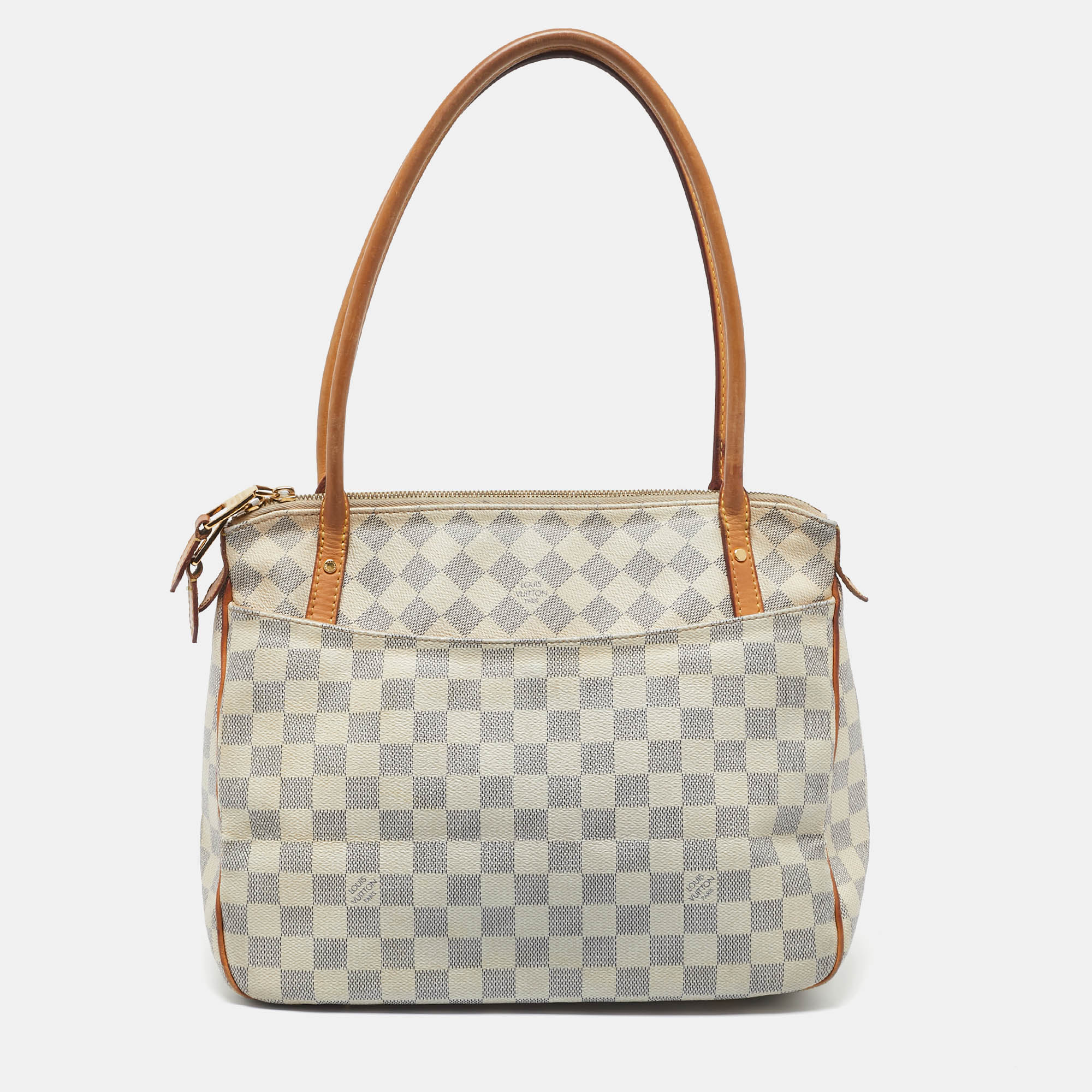 

Louis Vuitton Damier Azur Canvas Figheri PM Bag, Grey