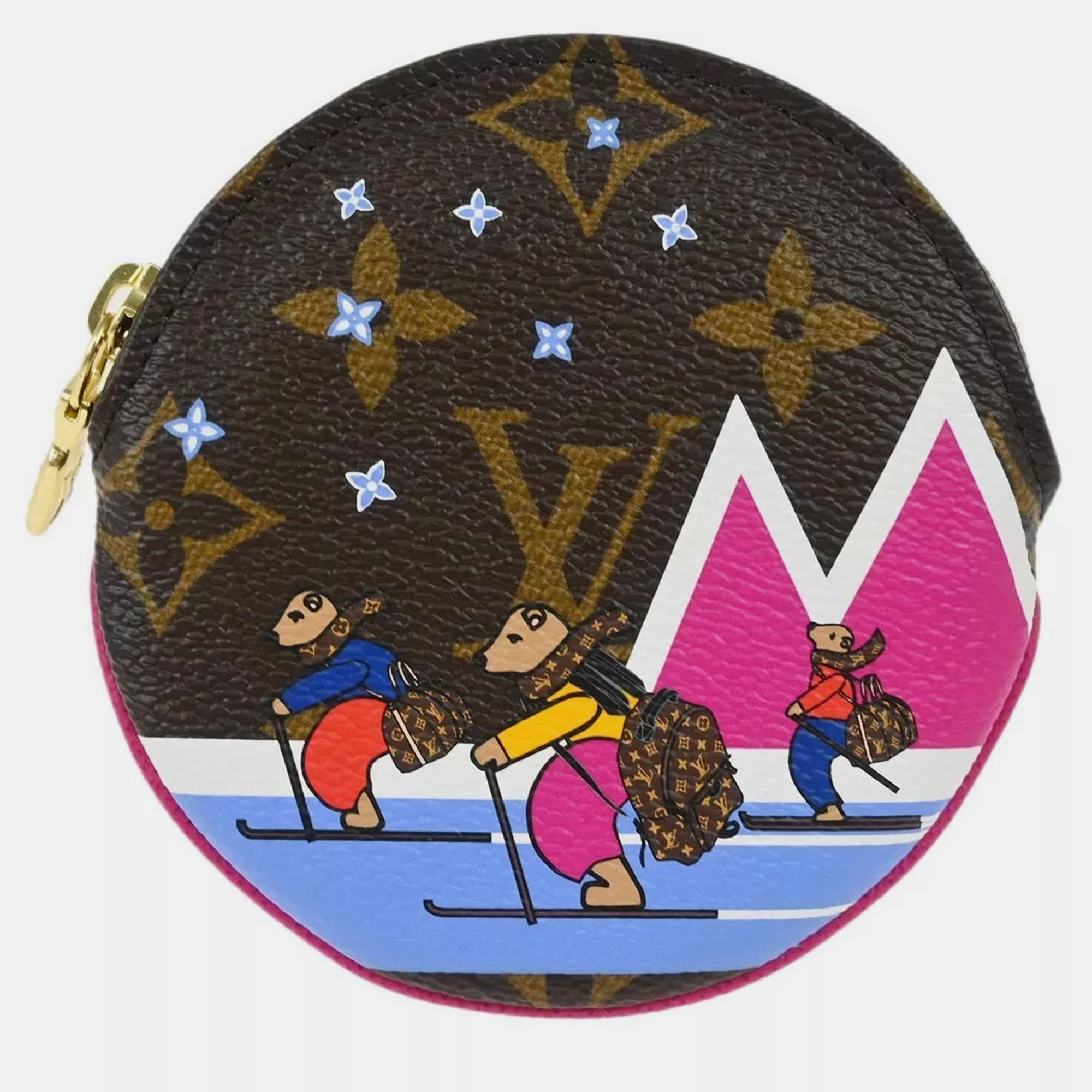 

Louis Vuitton Ski Bear Porte Monnaie Rond Coin Wallet, Brown