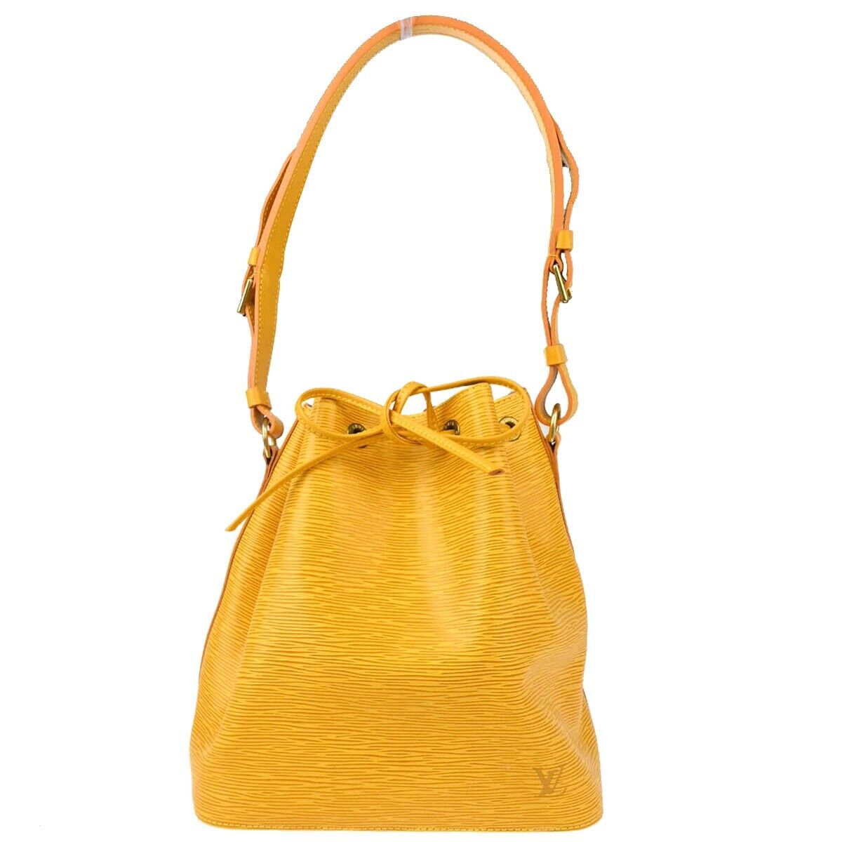 

Louis Vuitton Yellow Epi Petite Noe Bucket Shoulder Bag