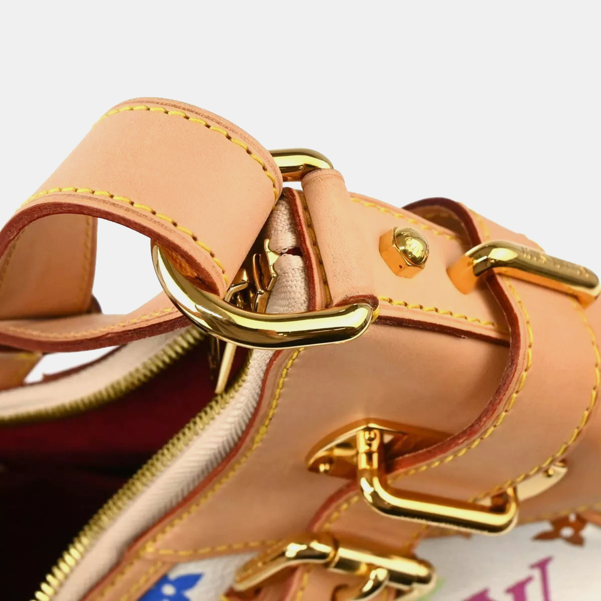 Louis Vuitton White Monogram Multicolor Greta Handbag 
