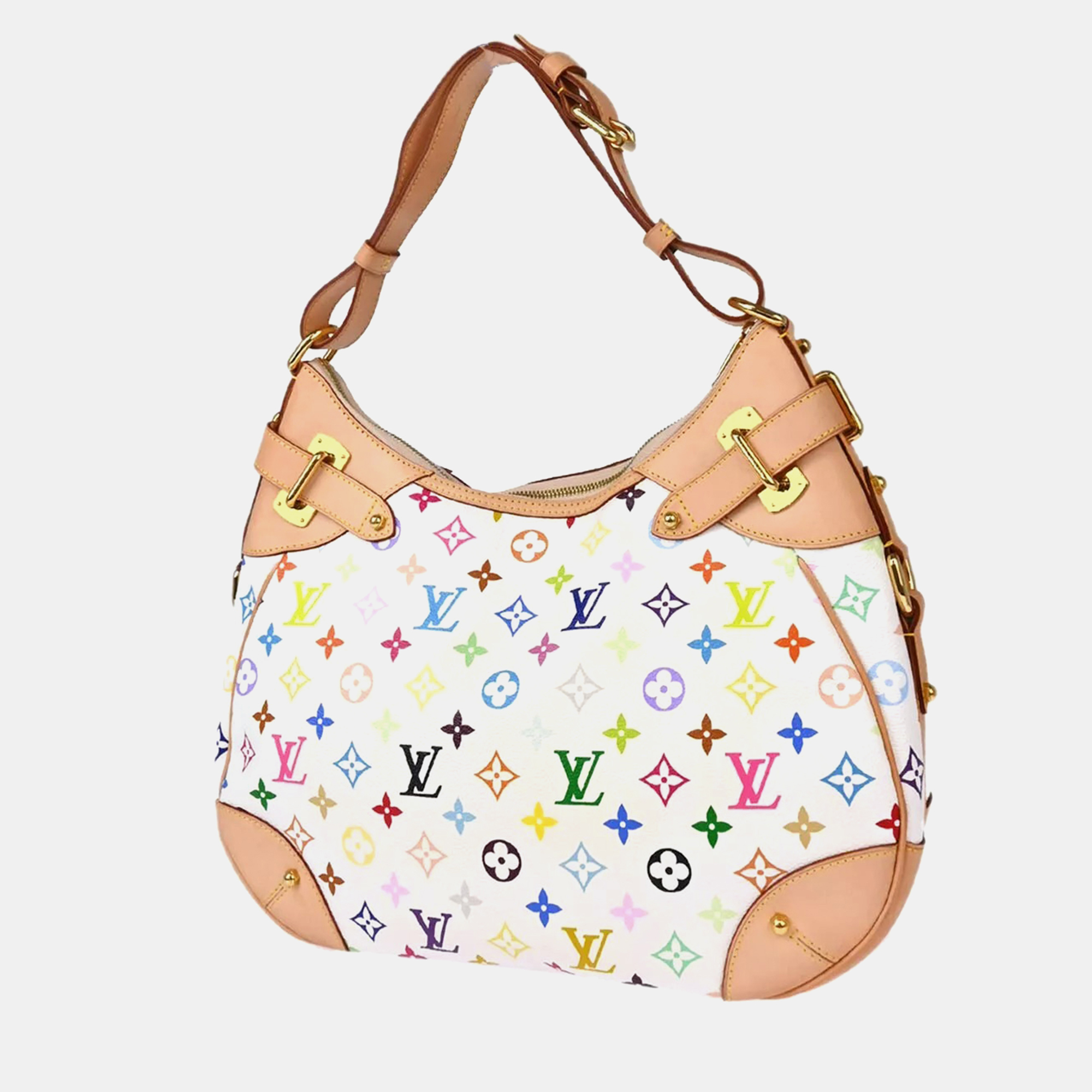 Louis Vuitton White Monogram Multicolor Greta Handbag 