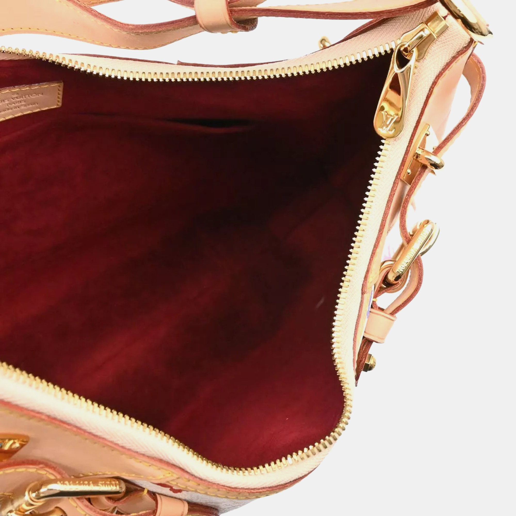 Louis Vuitton White Monogram Multicolor Greta Handbag 