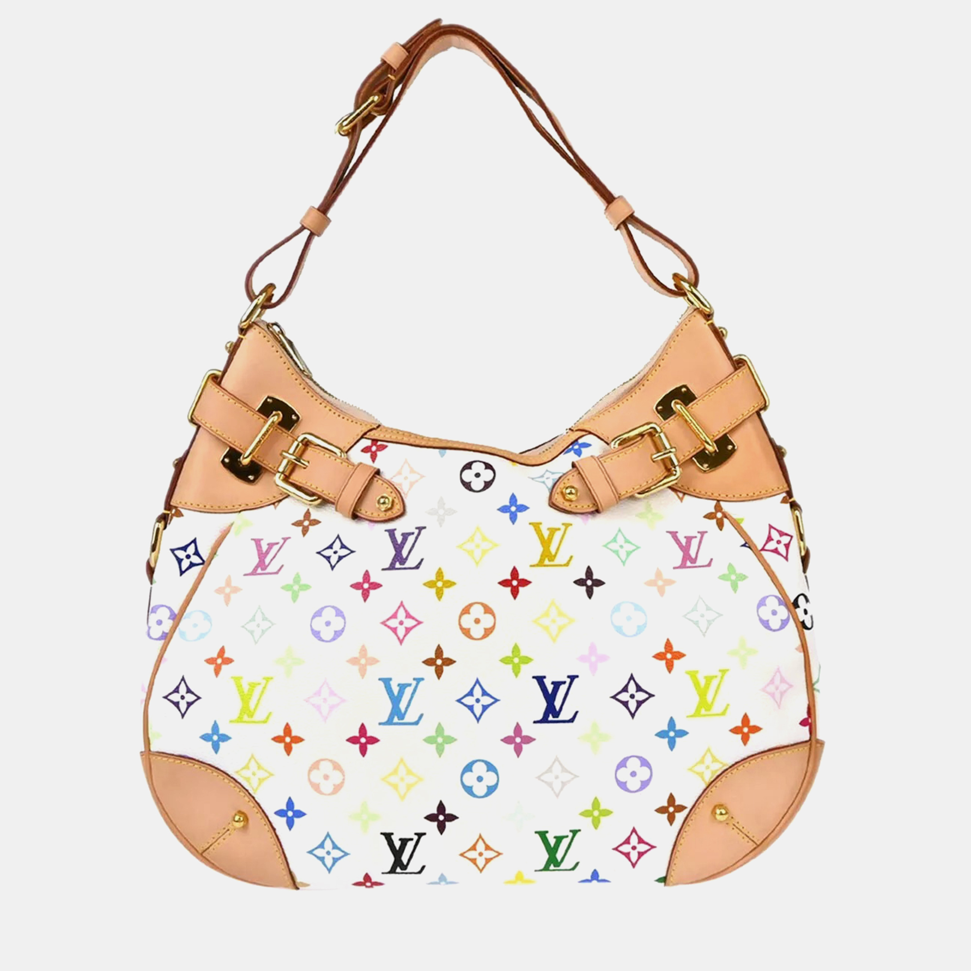 Louis Vuitton White Monogram Multicolor Greta Handbag 