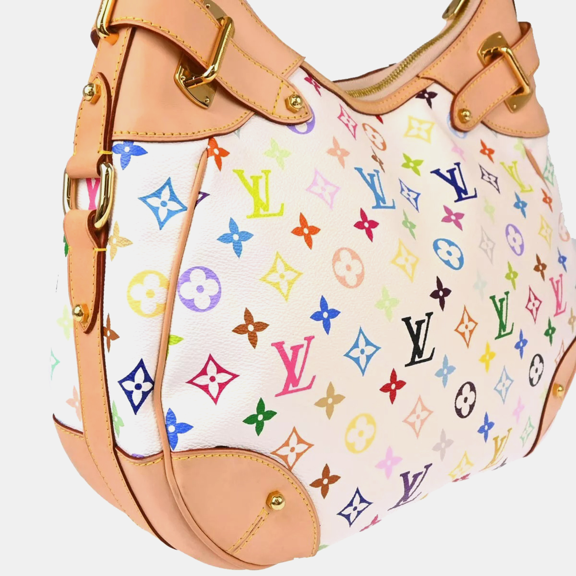 Louis Vuitton White Monogram Multicolor Greta Handbag 