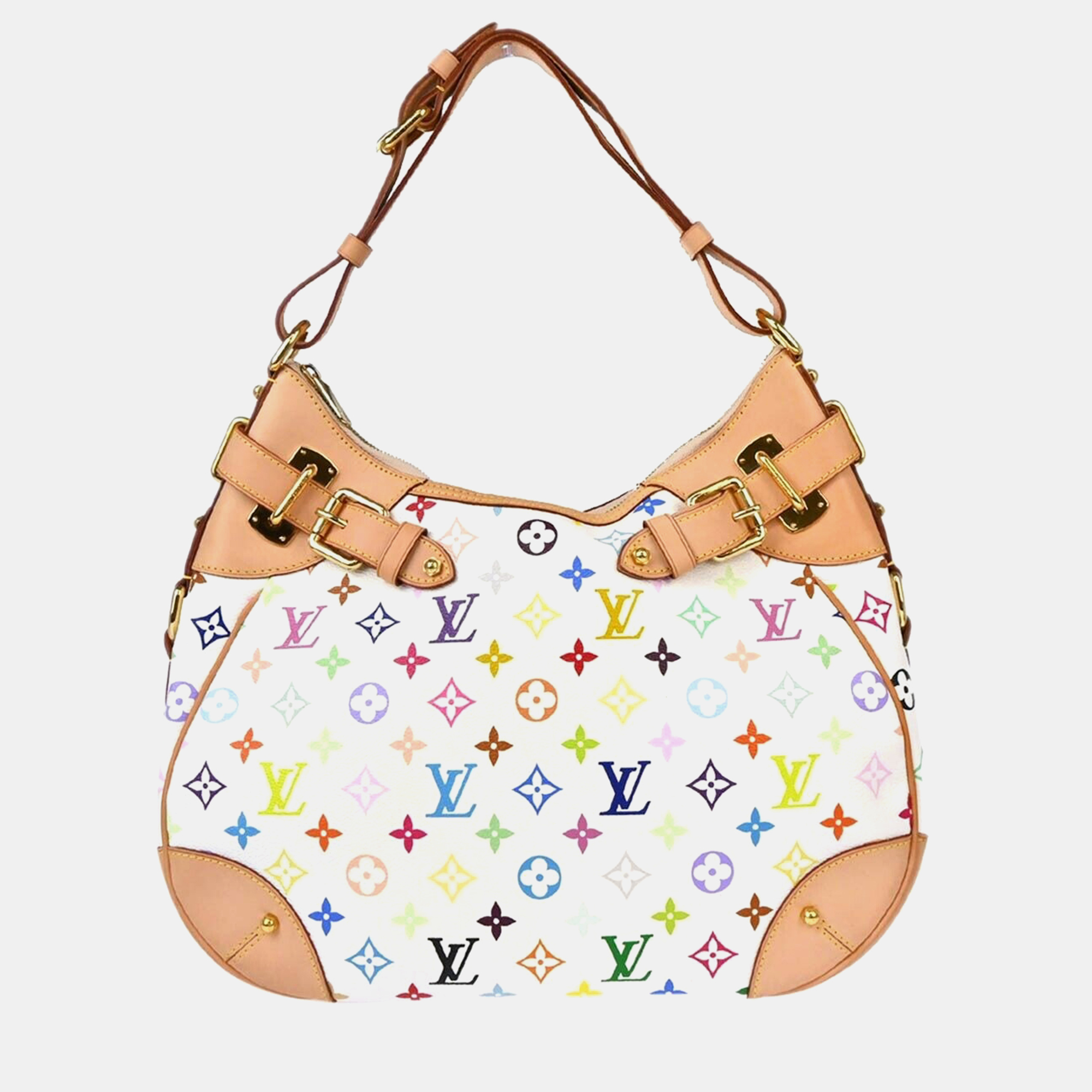 

Louis Vuitton White Monogram Multicolor Greta Handbag