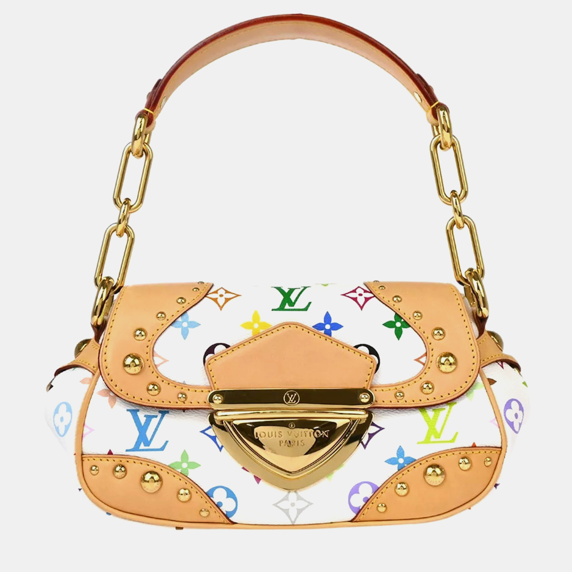 

Louis Vuitton White Monogram Multicolor Marilyn Handbag, Brown