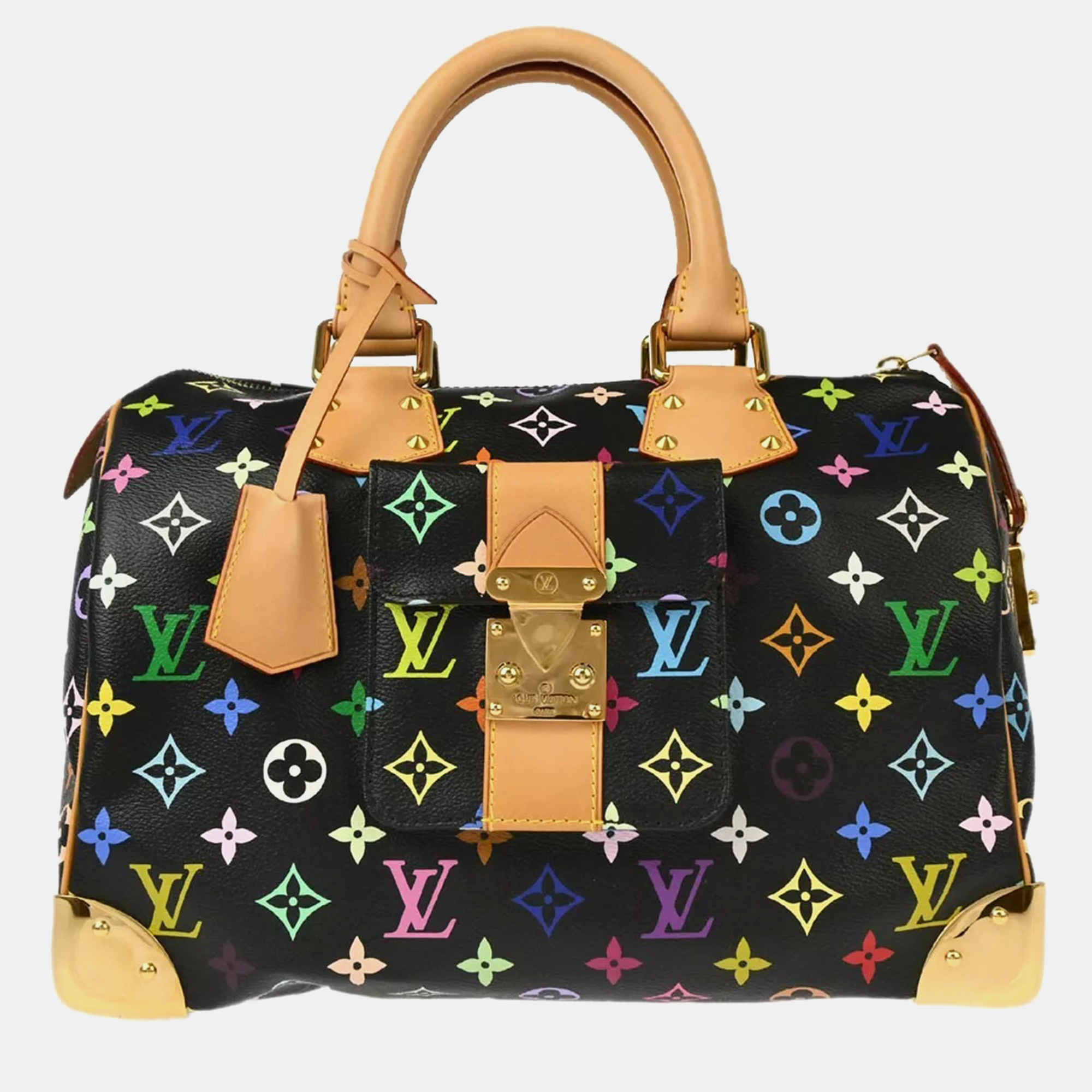 

Louis Vuitton Black Monogram Multicolor Speedy 30 Handbag