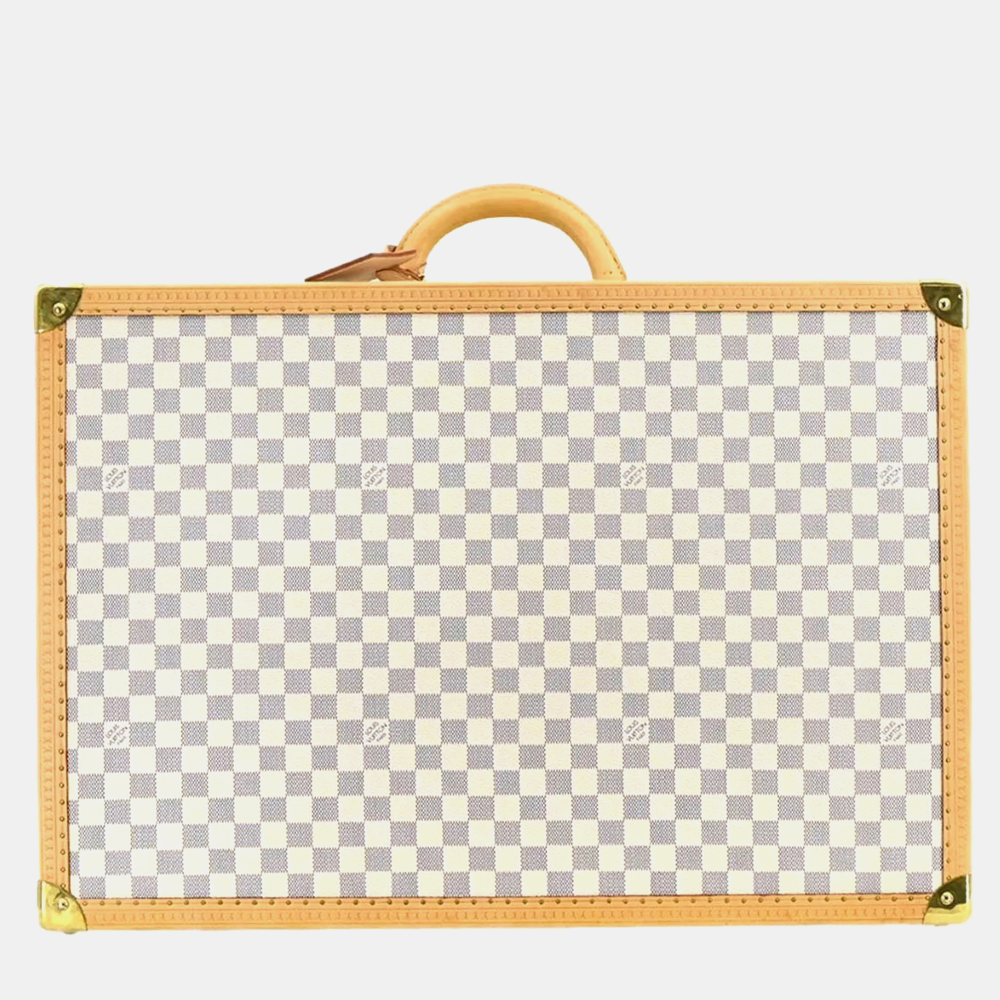 

Louis Vuitton Damier Azur Alzer 60 Trunk Hard Case Bag, Brown