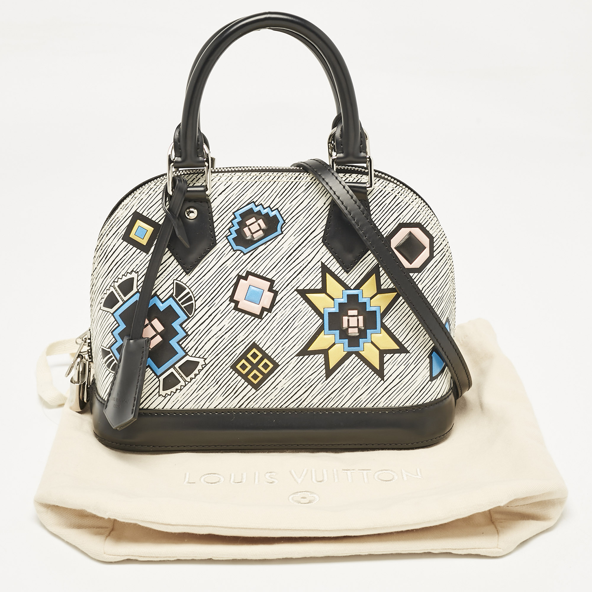 Louis Vuitton White Epi Leather Azteque Alma BB Bag 