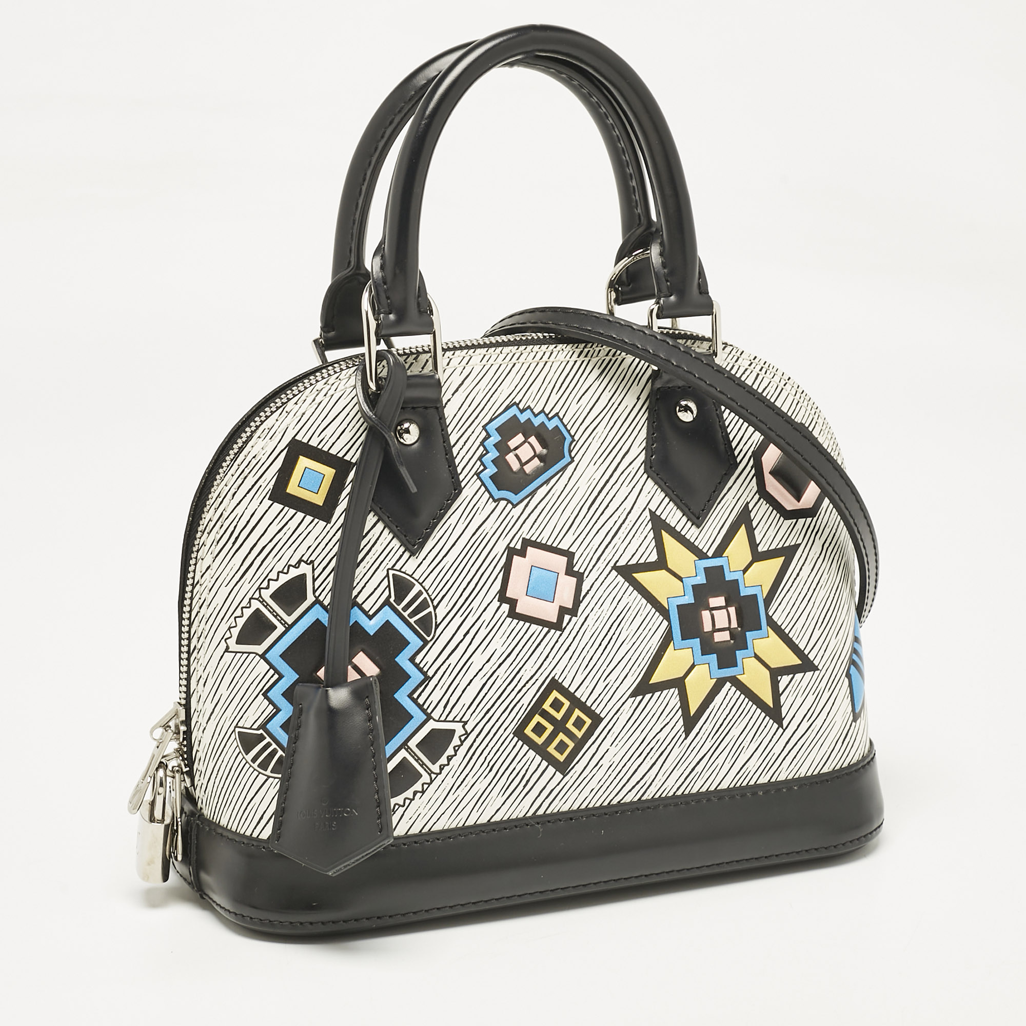 Louis Vuitton White Epi Leather Azteque Alma BB Bag 