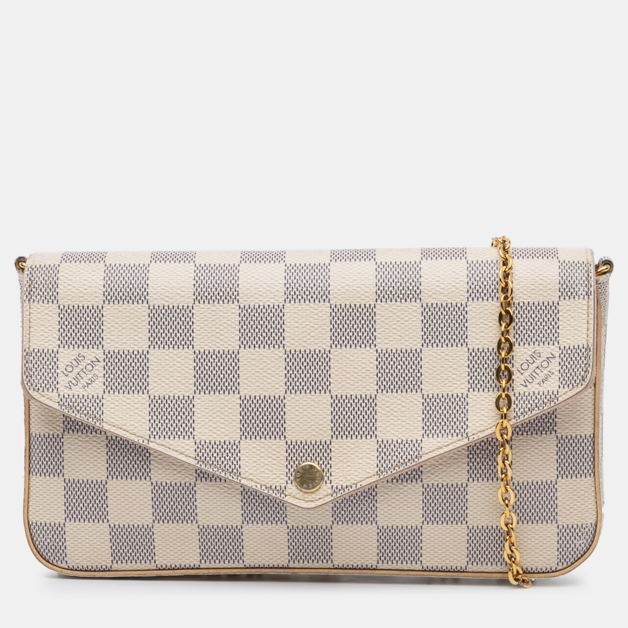 

Louis Vuitton Grey White Damier Azur Pochette Felicie