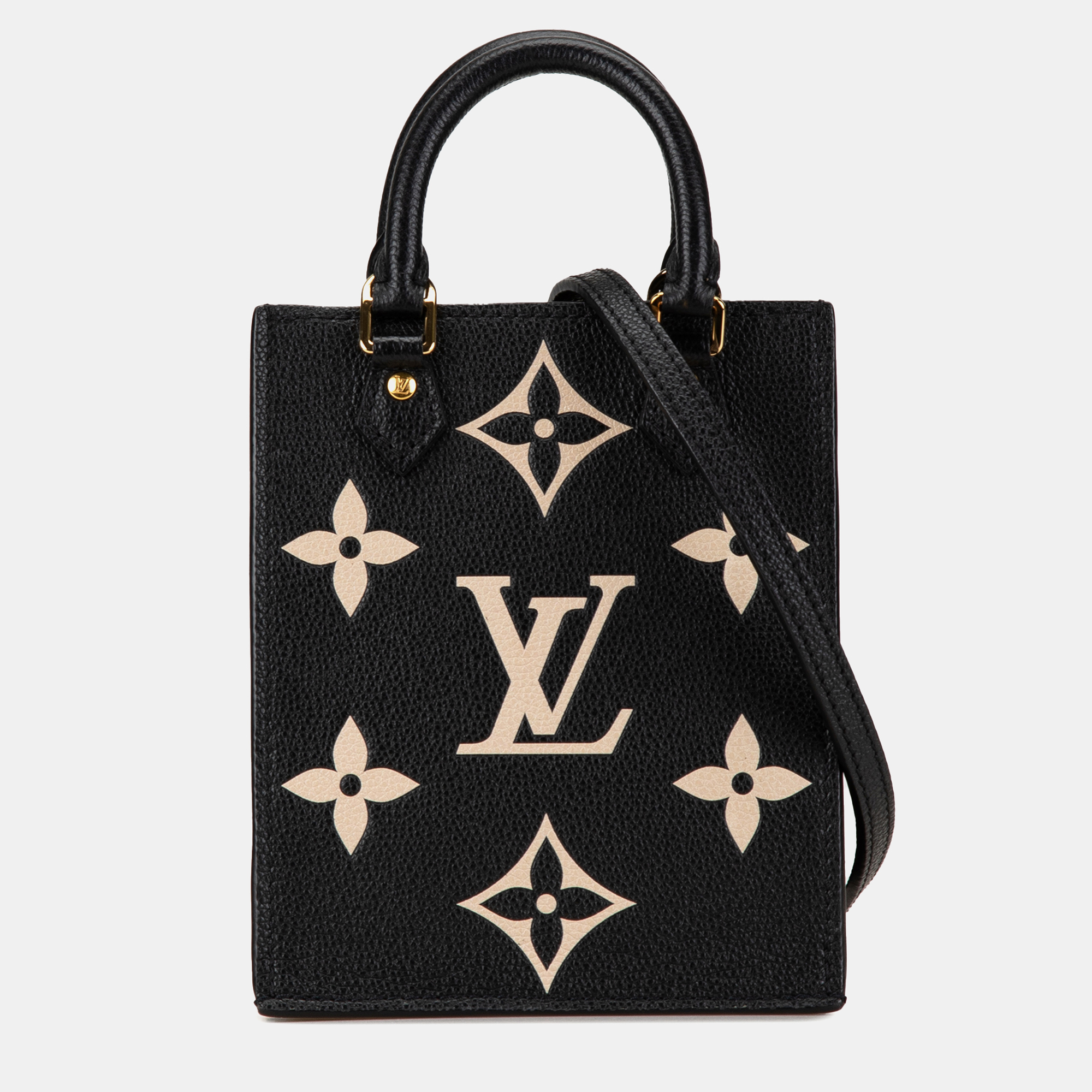 

Louis Vuitton Black Bicolor Monogram Empreinte Petit Sac Plat