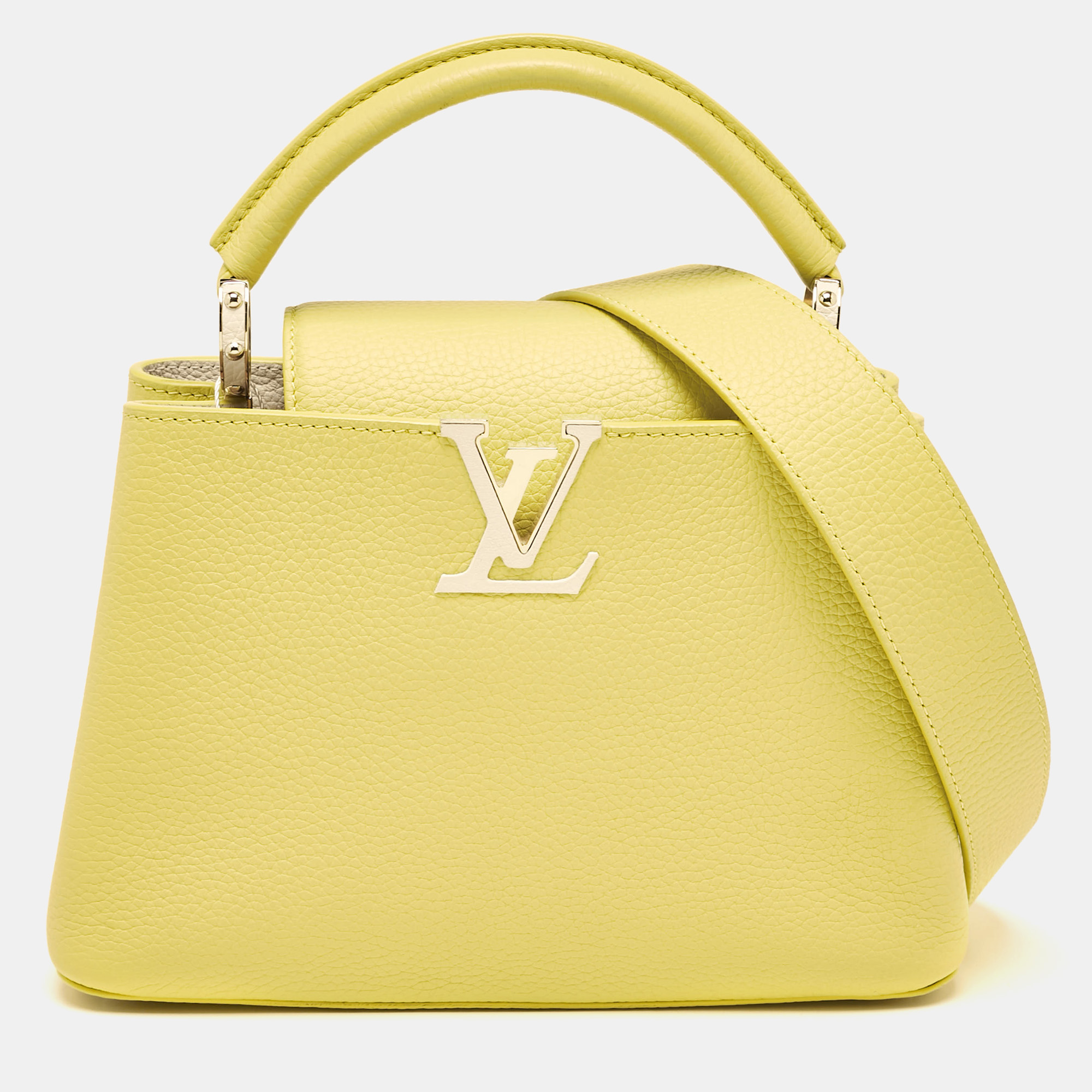 

Louis Vuitton Cedrat/Creme Taurillon Leather Capucines BB Bag, Yellow