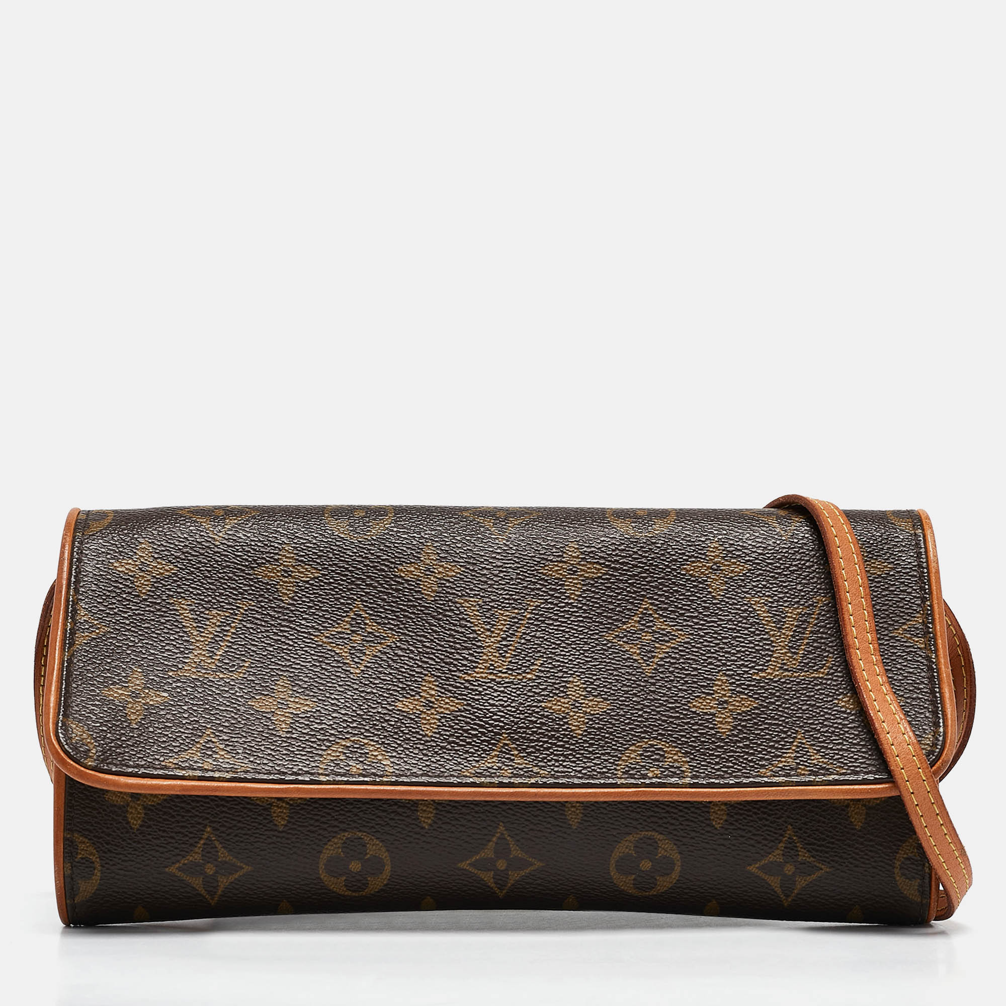 

Louis Vuitton Monogram Canvas Twin Pochette GM Bag, Brown