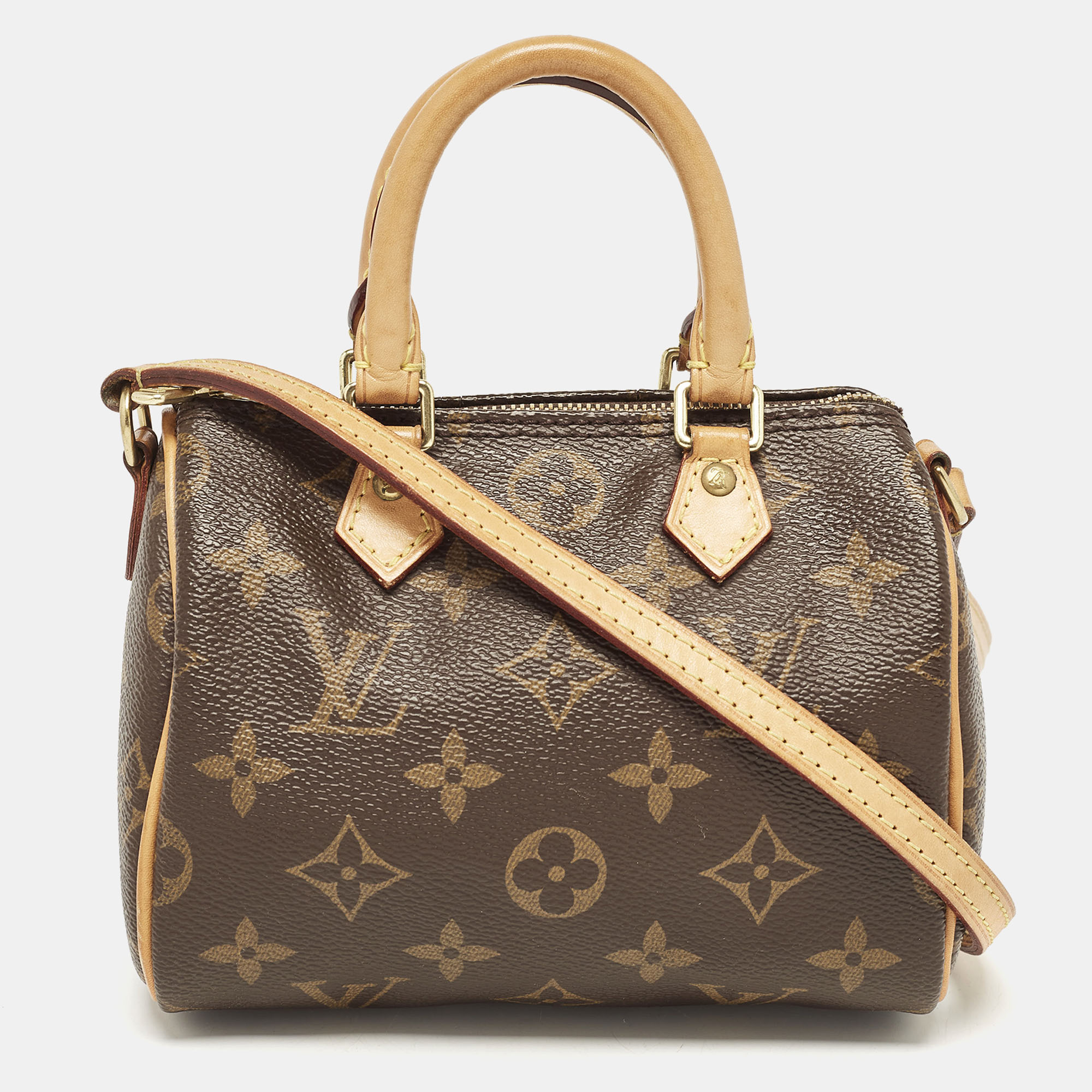 

Louis Vuitton Monogram Canvas Nano Speedy Bag, Brown