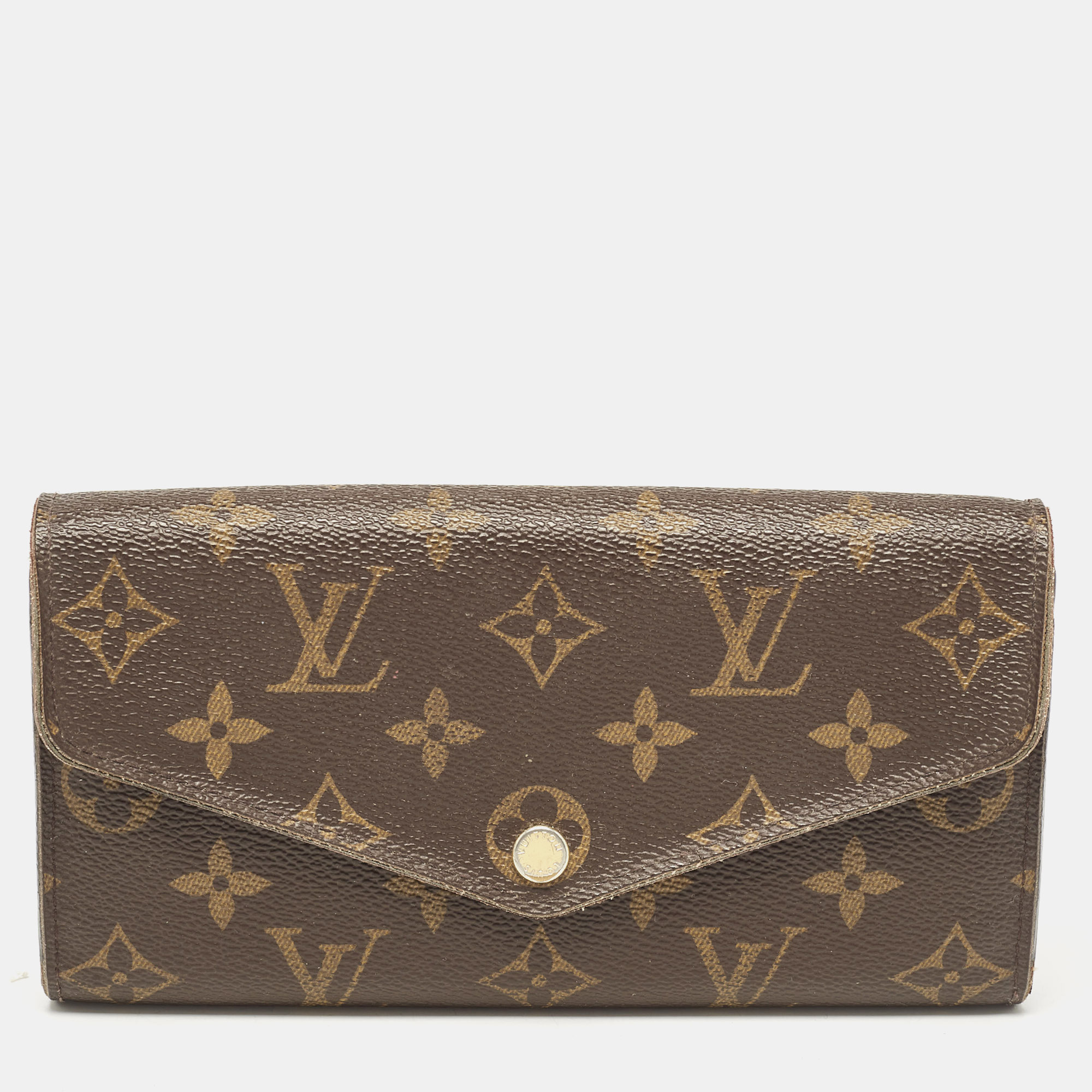 

Louis Vuitton Monogram Canvas Sarah Wallet, Brown