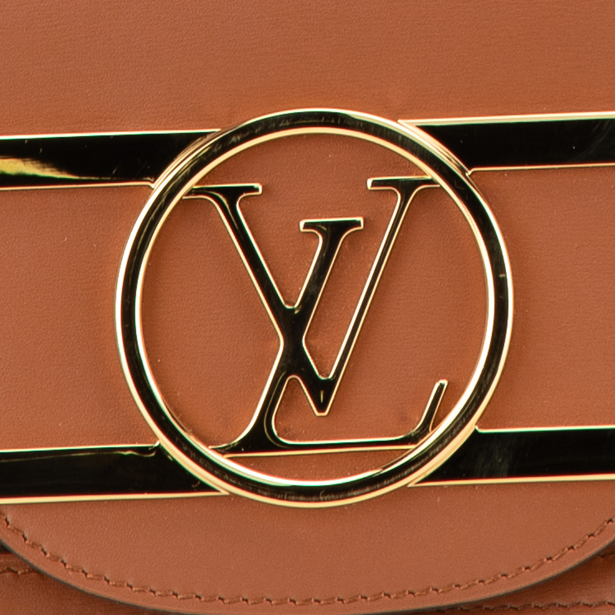 Louis Vuitton Brown Monogram Reverse Mini Dauphine Lock XL 