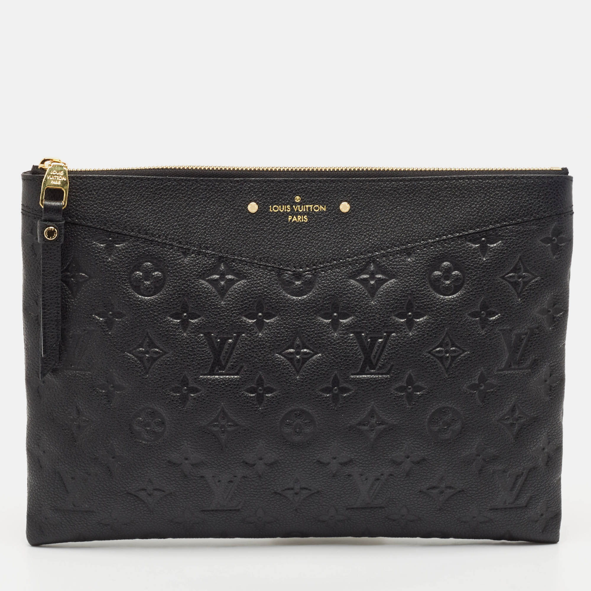 

Louis Vuitton Black Monogram Empreinte Leather Daily Pouch