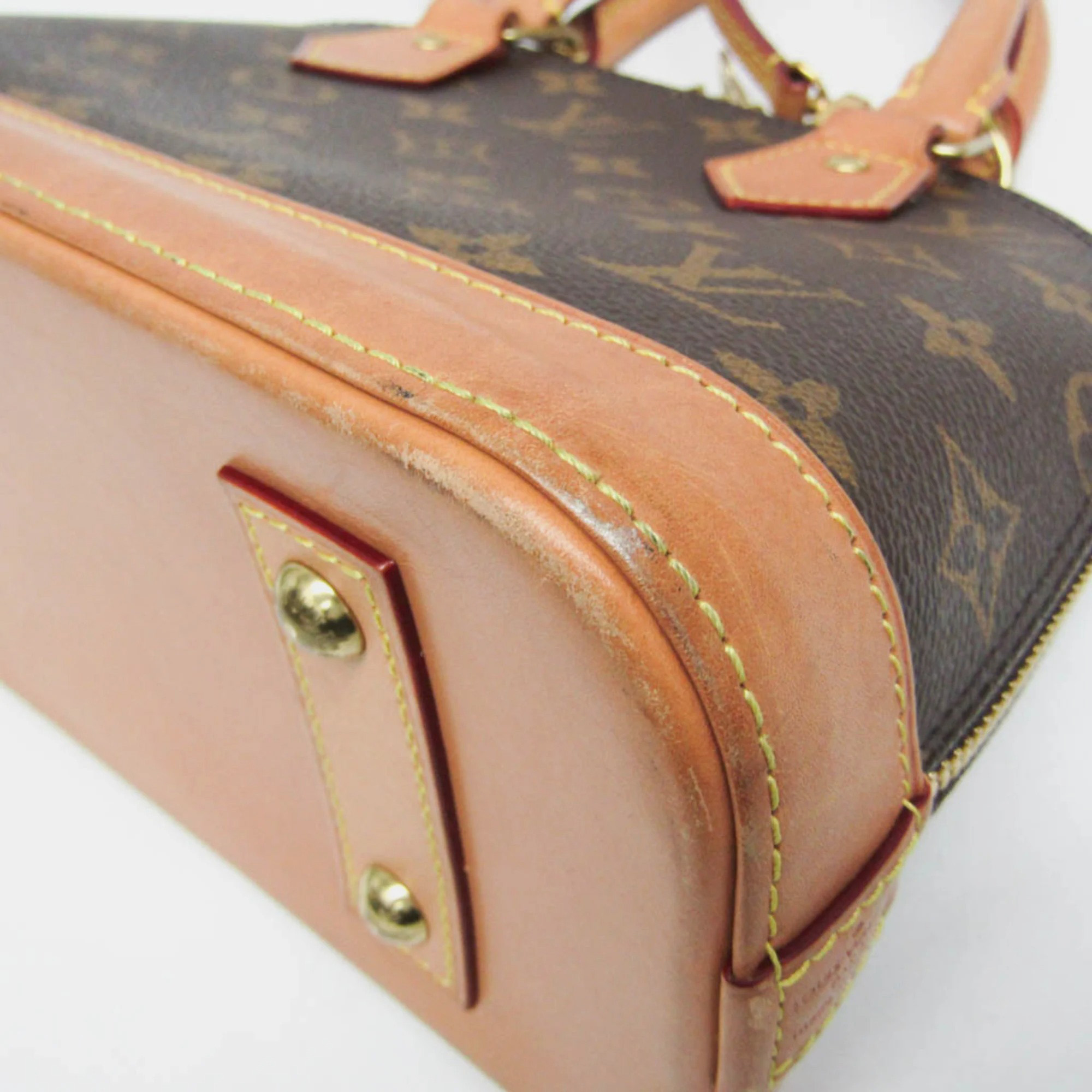 Louis Vuitton Brown Monogram Canvas Alma BB Top Handle Bag 