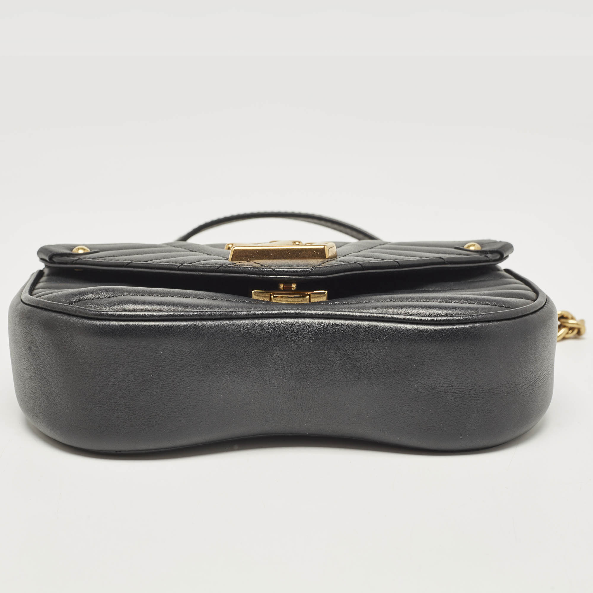 Louis Vuitton Black Leather New Wave Chain PM Bag 