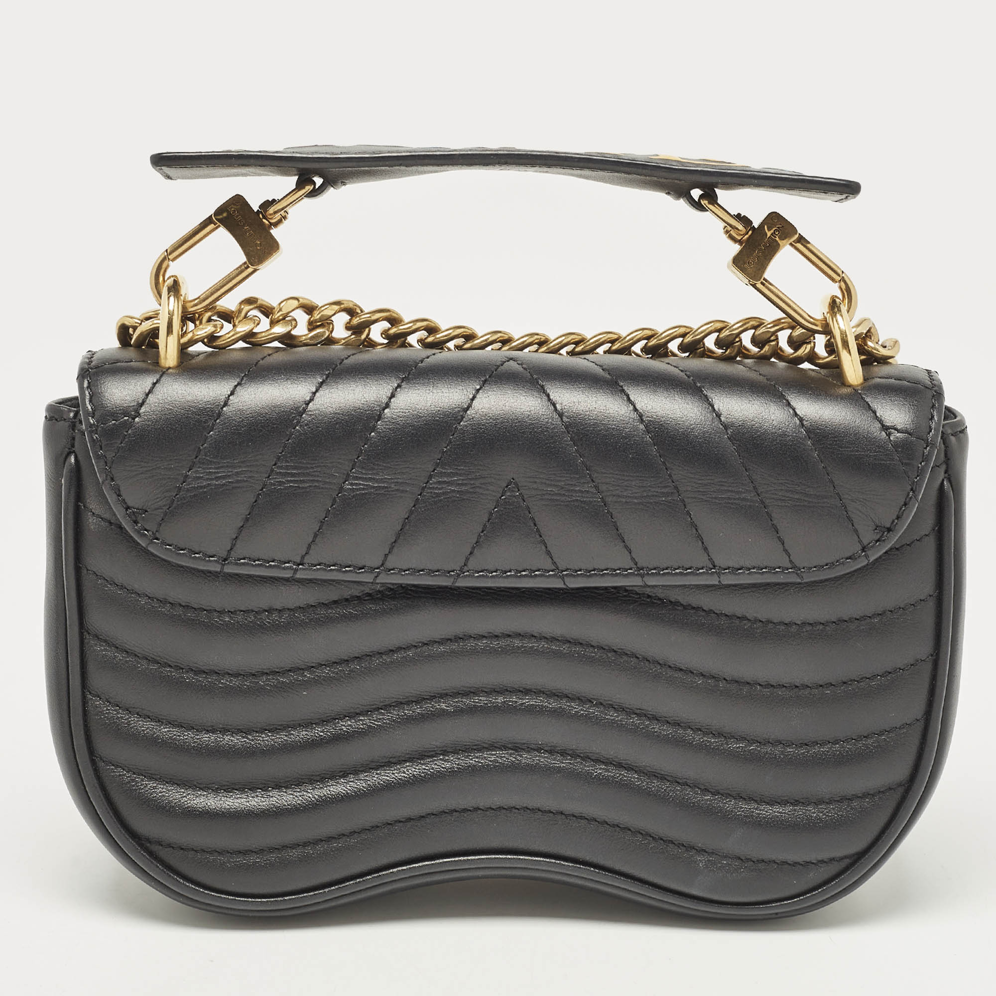 Louis Vuitton Black Leather New Wave Chain PM Bag 