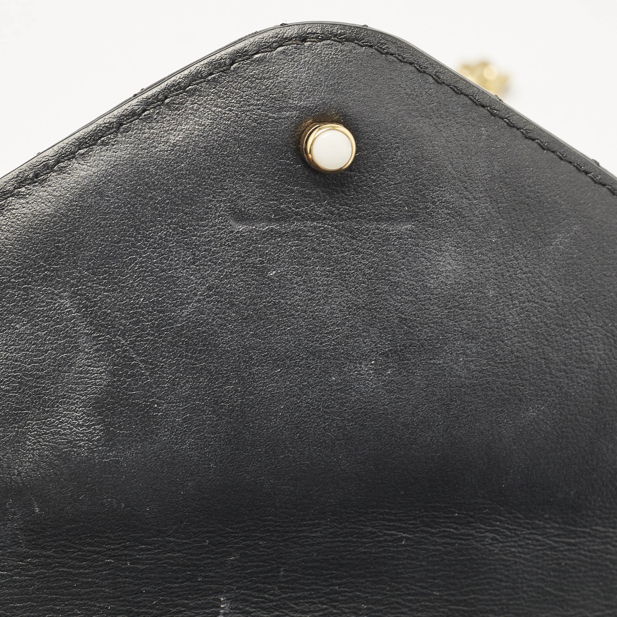 Louis Vuitton Black Leather New Wave Chain PM Bag 