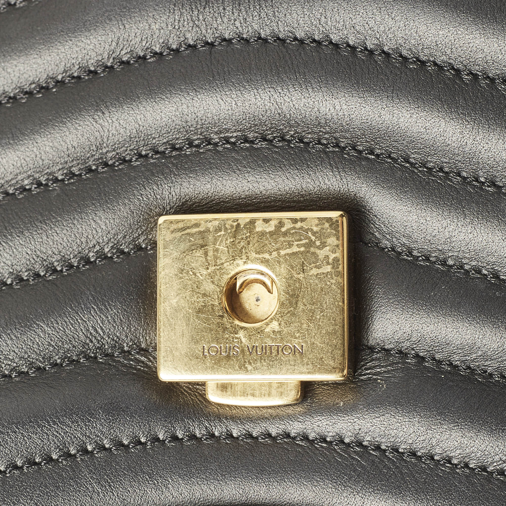 Louis Vuitton Black Leather New Wave Chain PM Bag 