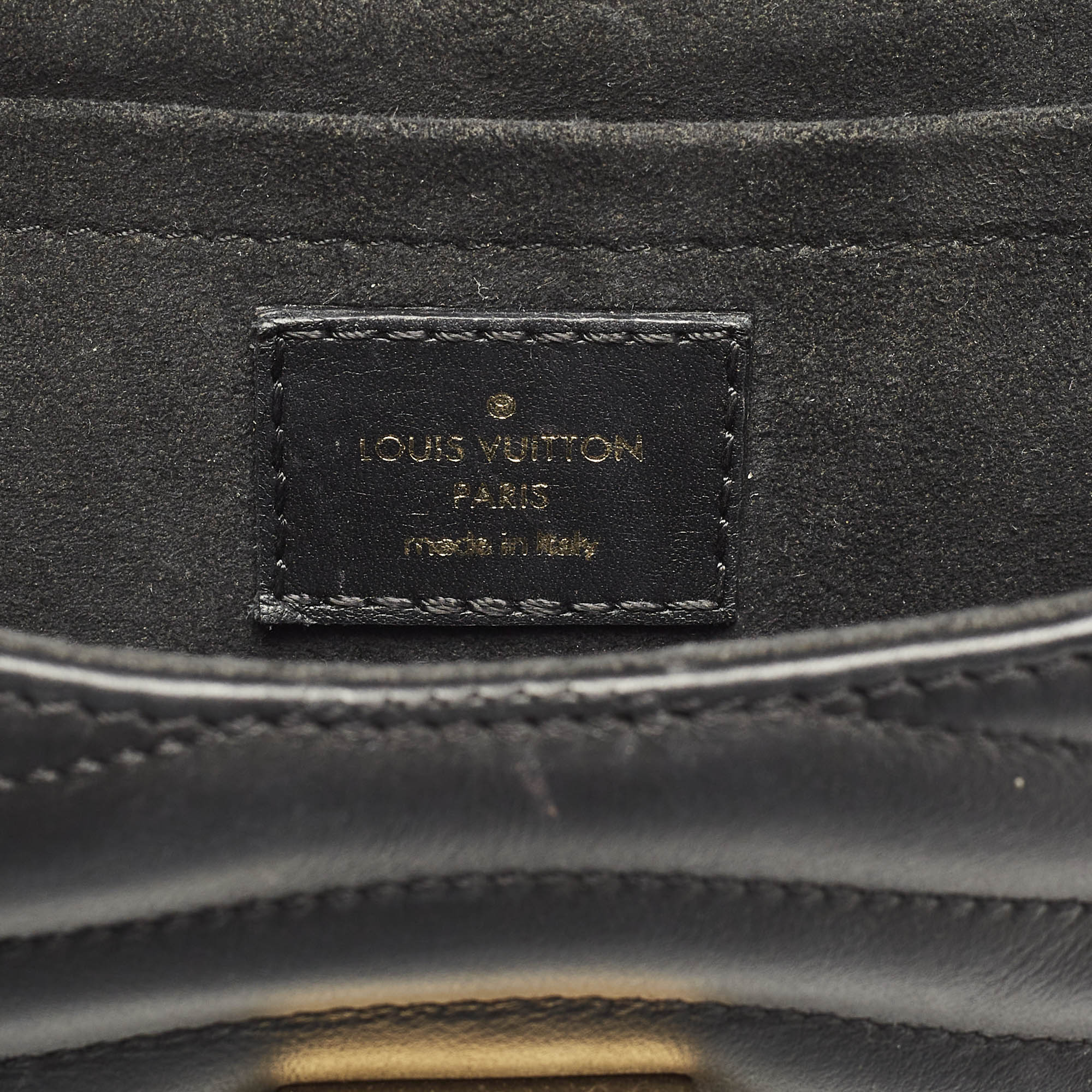 Louis Vuitton Black Leather New Wave Chain PM Bag 