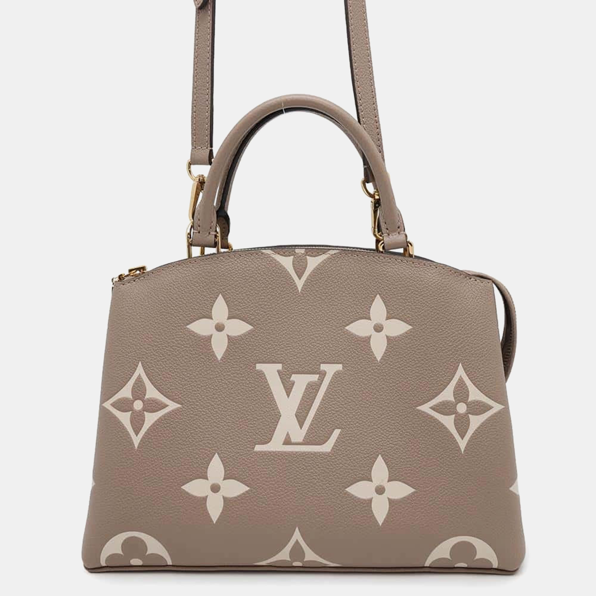 

Louis Vuitton Bicolor Monogram Empreinte Leather Petit Palais PM Bag, Brown