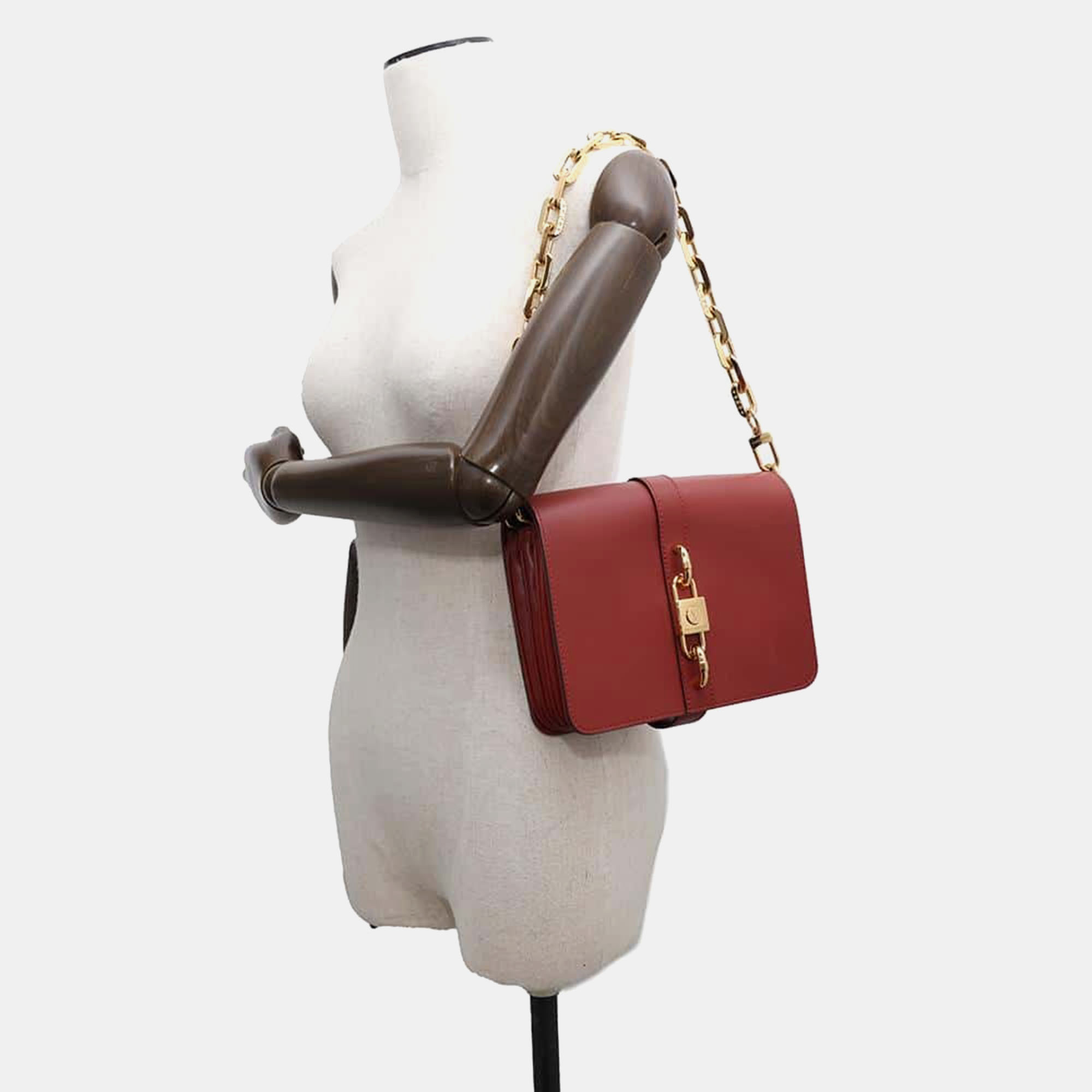 Louis Vuitton Red Calf Leather Rendezvous  Bag 