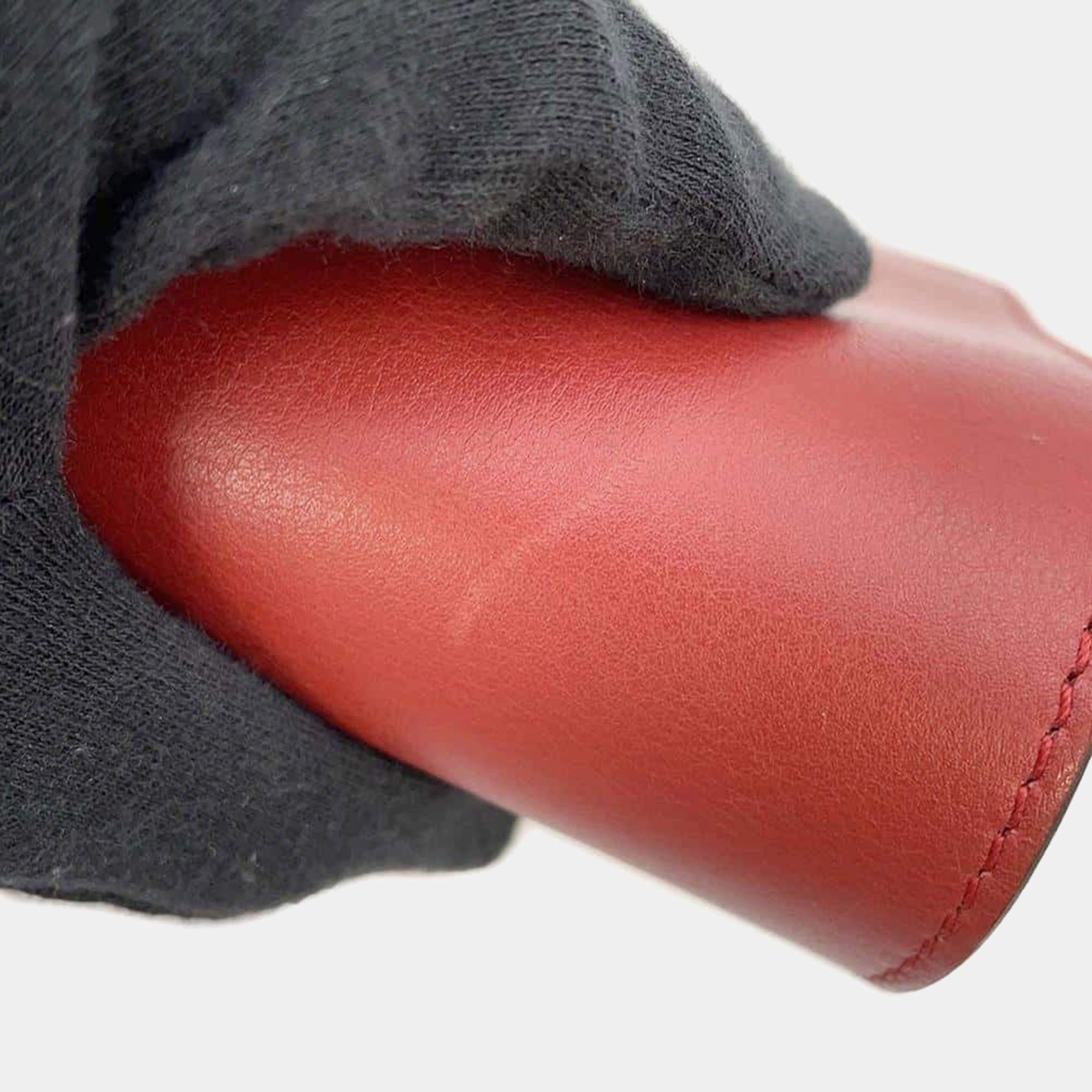 Louis Vuitton Red Calf Leather Rendezvous  Bag 