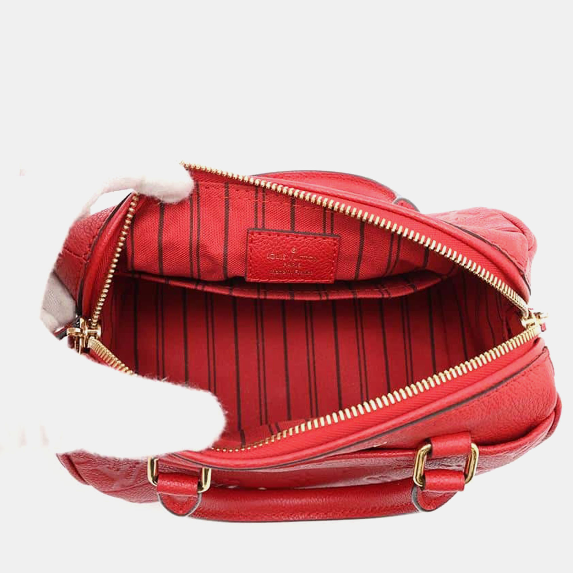 Louis Vuitton Red Monogram Empreinte Leather Speedy Bandouliere 20 Bag 
