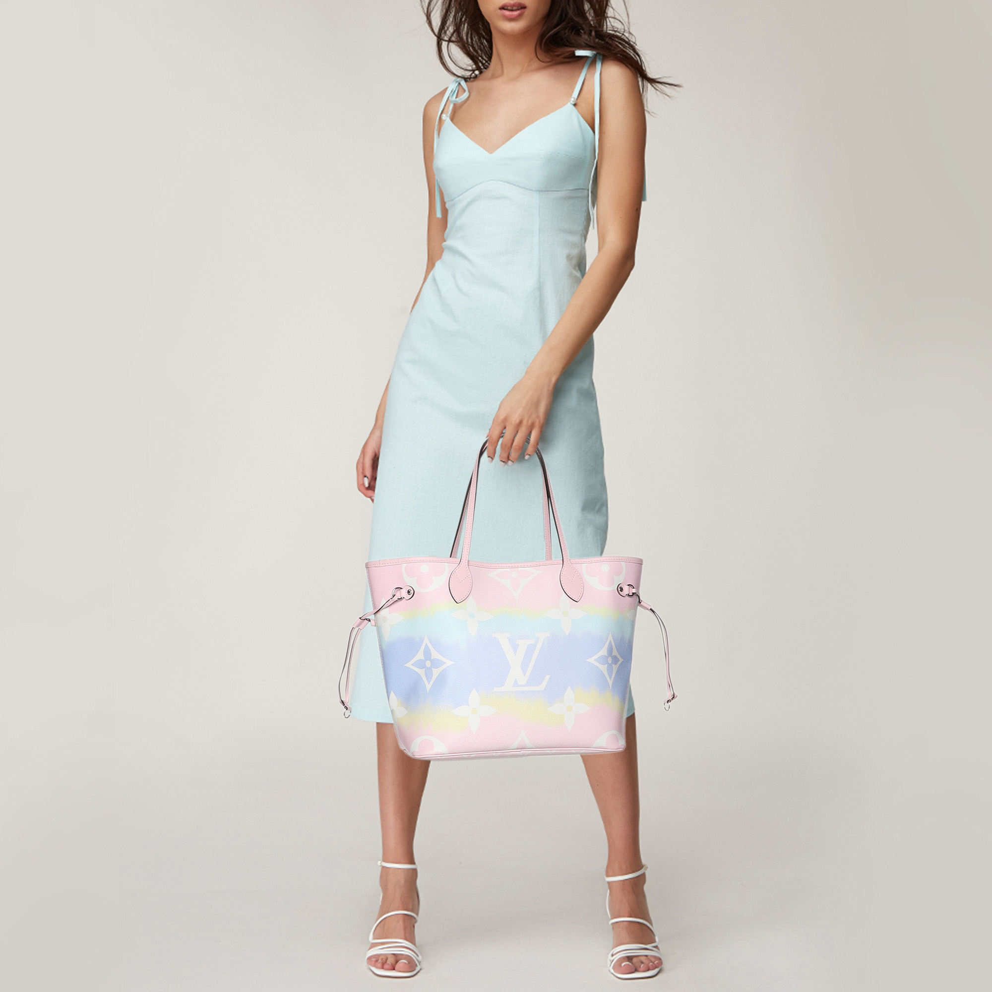 Louis Vuitton Pastel Tie Dye Monogram Canvas Neverfull Escale MM Bag 