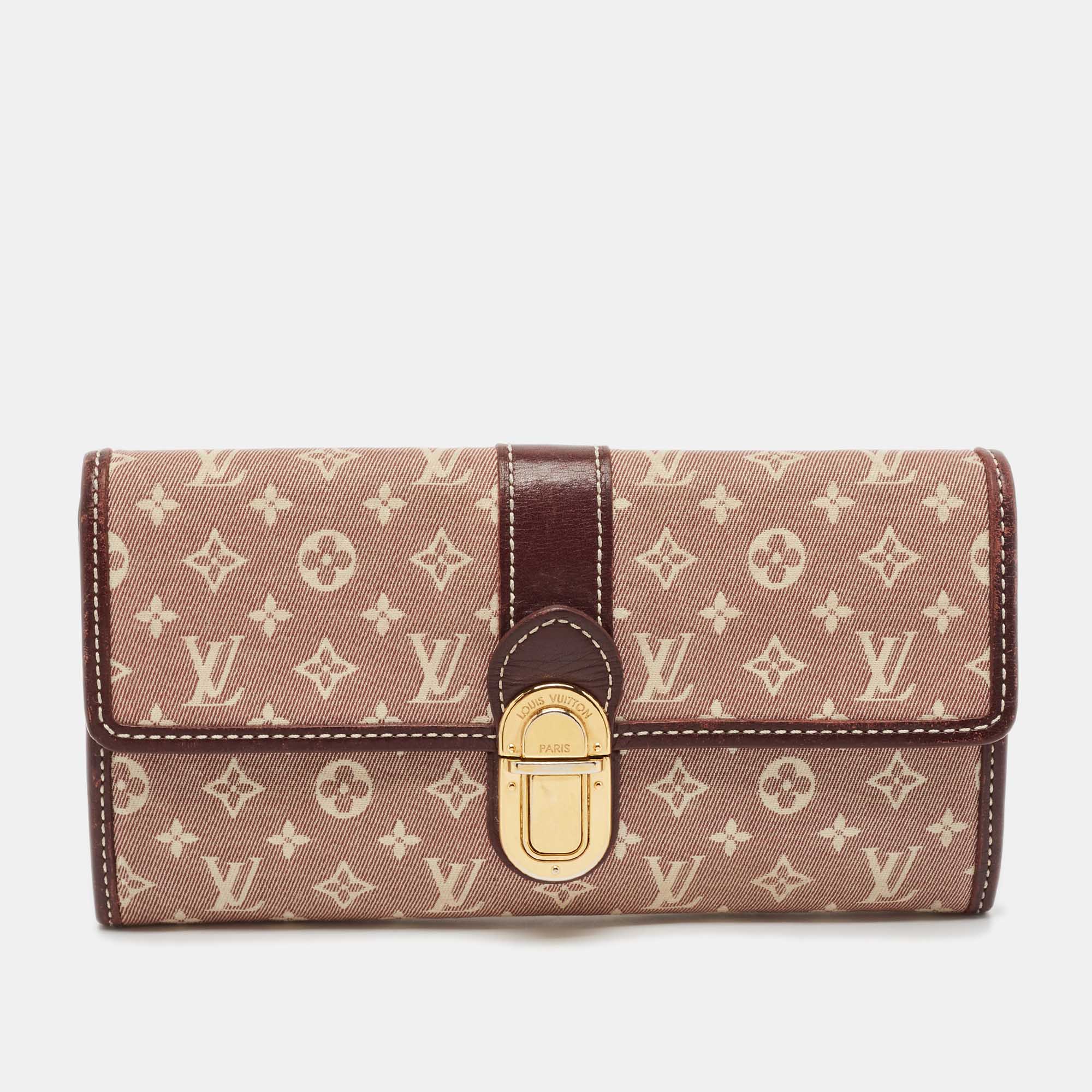 

Louis Vuitton Sepia Monogram Idylle Canvas and Leather Sarah Wallet, Brown