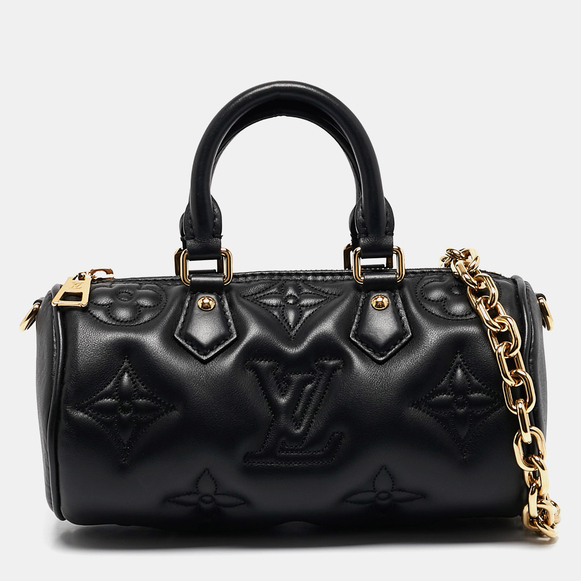 

Louis Vuitton Black Monogram Leather Bubblegram Papillon BB Bag