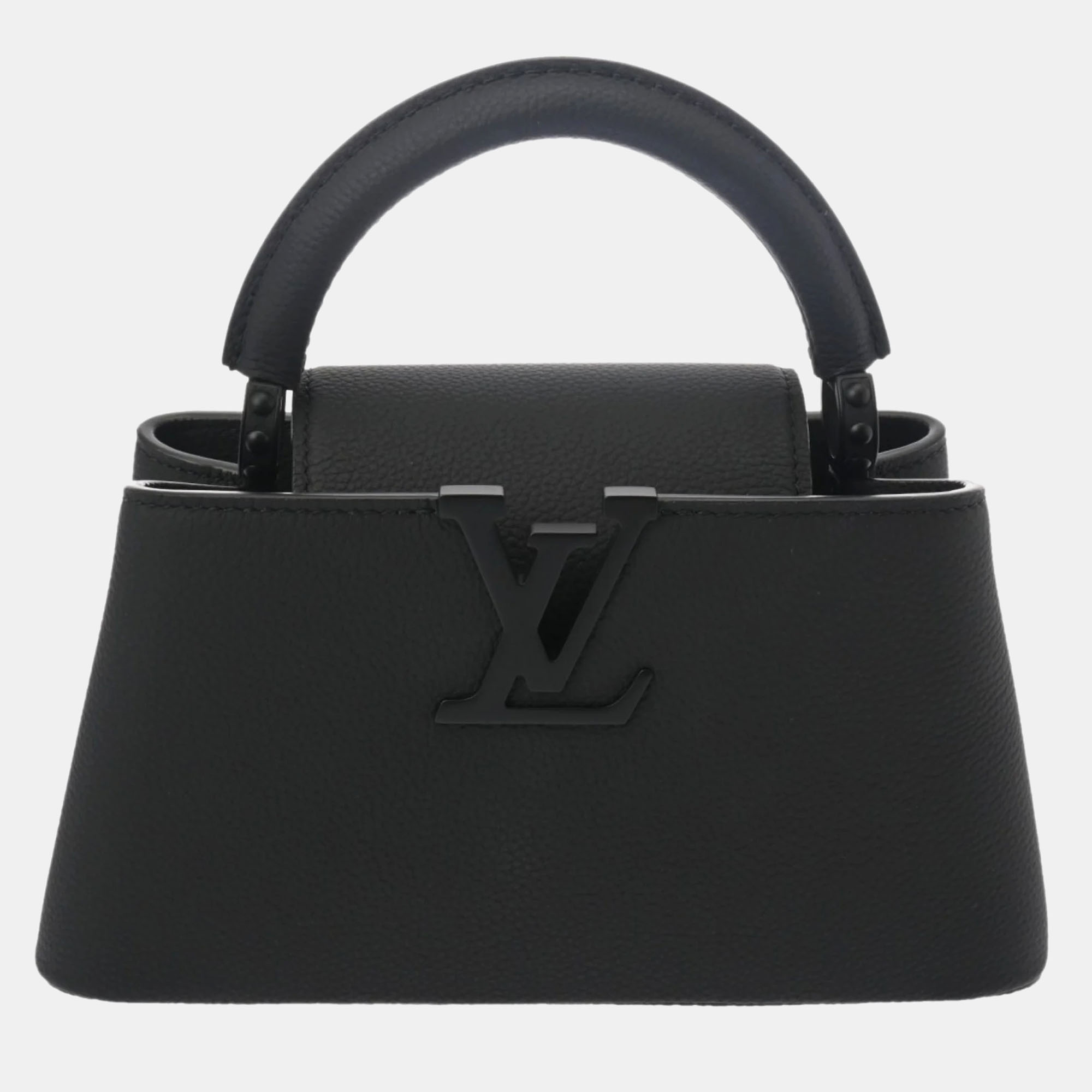 

Louis Vuitton Black Calf Leather Mini Capucines Shoulder Bag