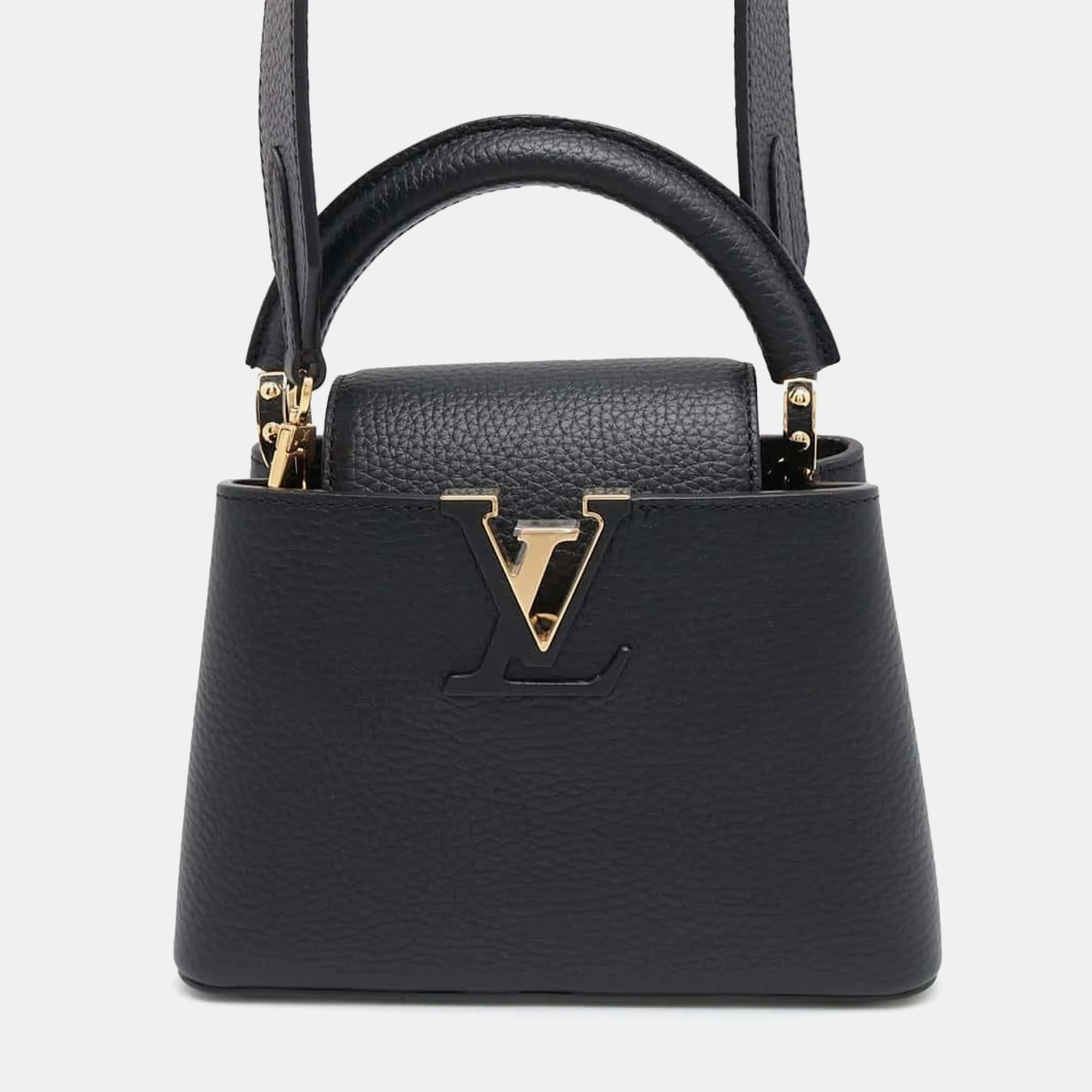 

Louis Vuitton Black Taurillon Leather Capucines Mini Handbag