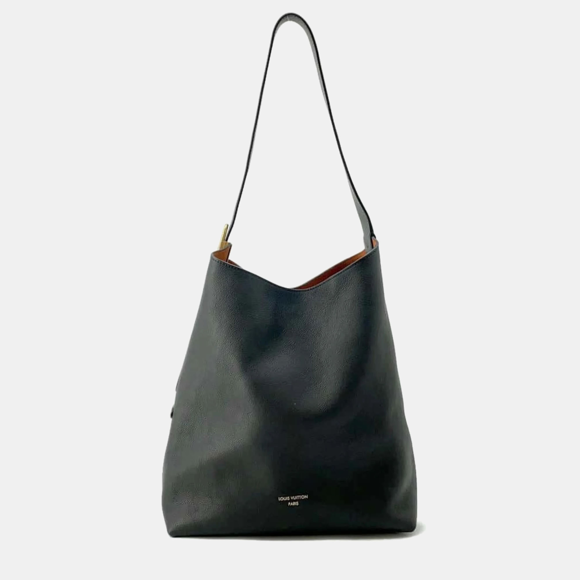 

Louis Vuitton Black Leather Lowkey MM Hobo Bag