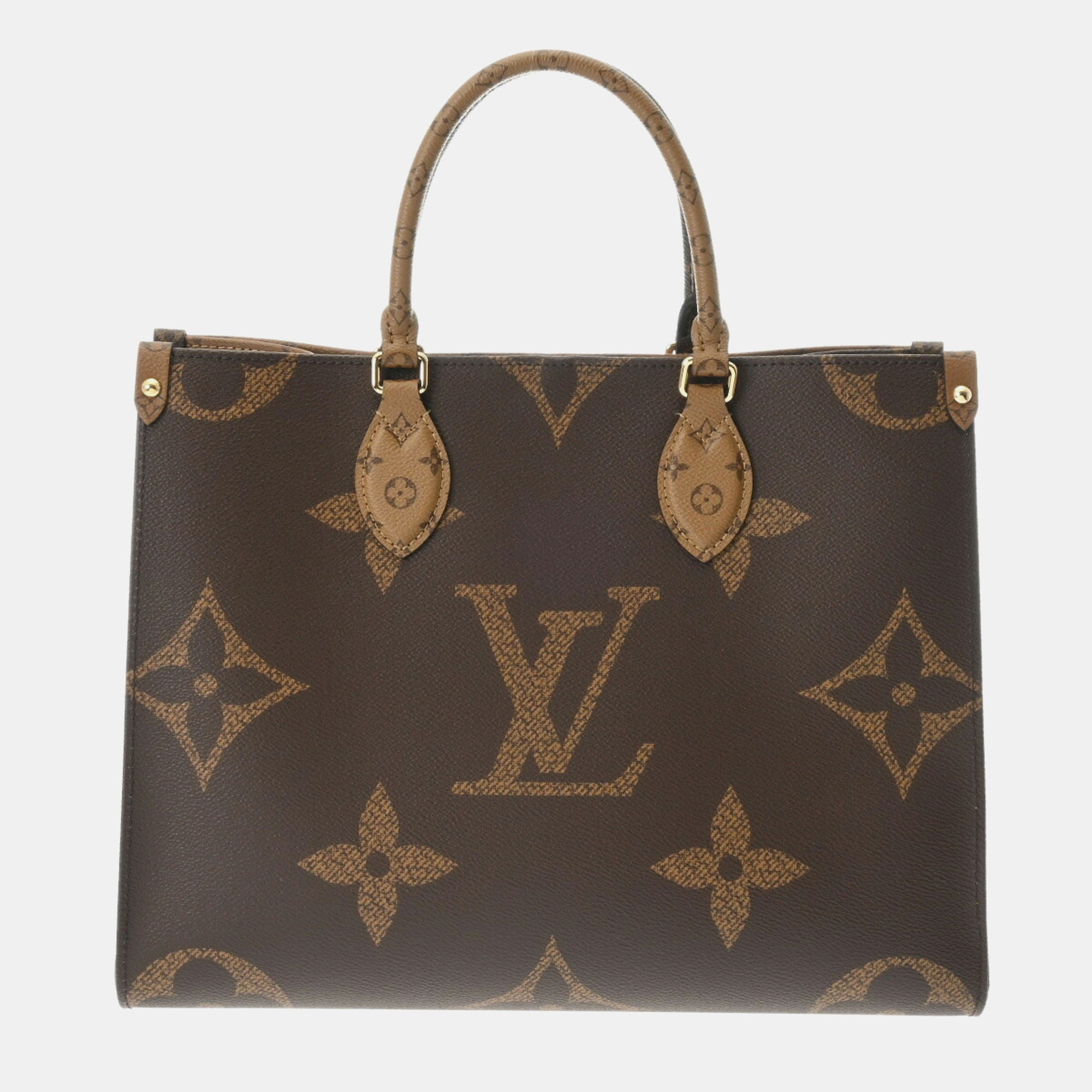 

Louis Vuitton Brown Monogram Giant Canvas On The Go MM Handbag