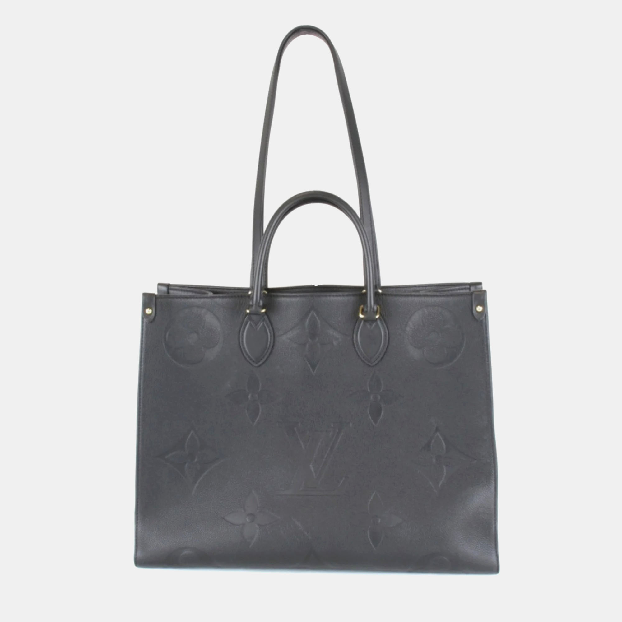 

Louis Vuitton Black Monogram Empreinte Leather OnTheGo GM Tote Bag