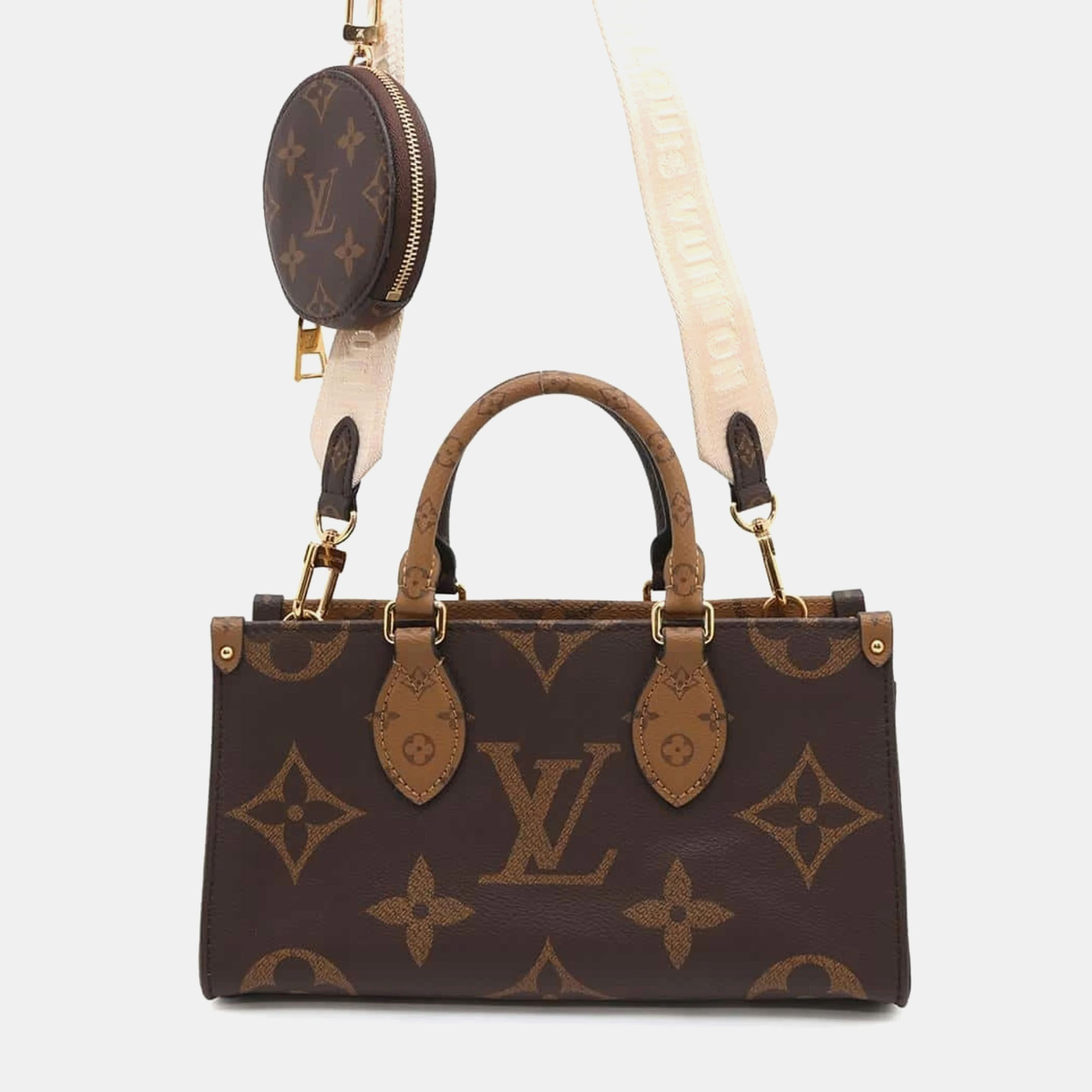 

Louis Vuitton Brown Monogram Canvas Reverse Giant On-The-Go East West Shoulder Bag