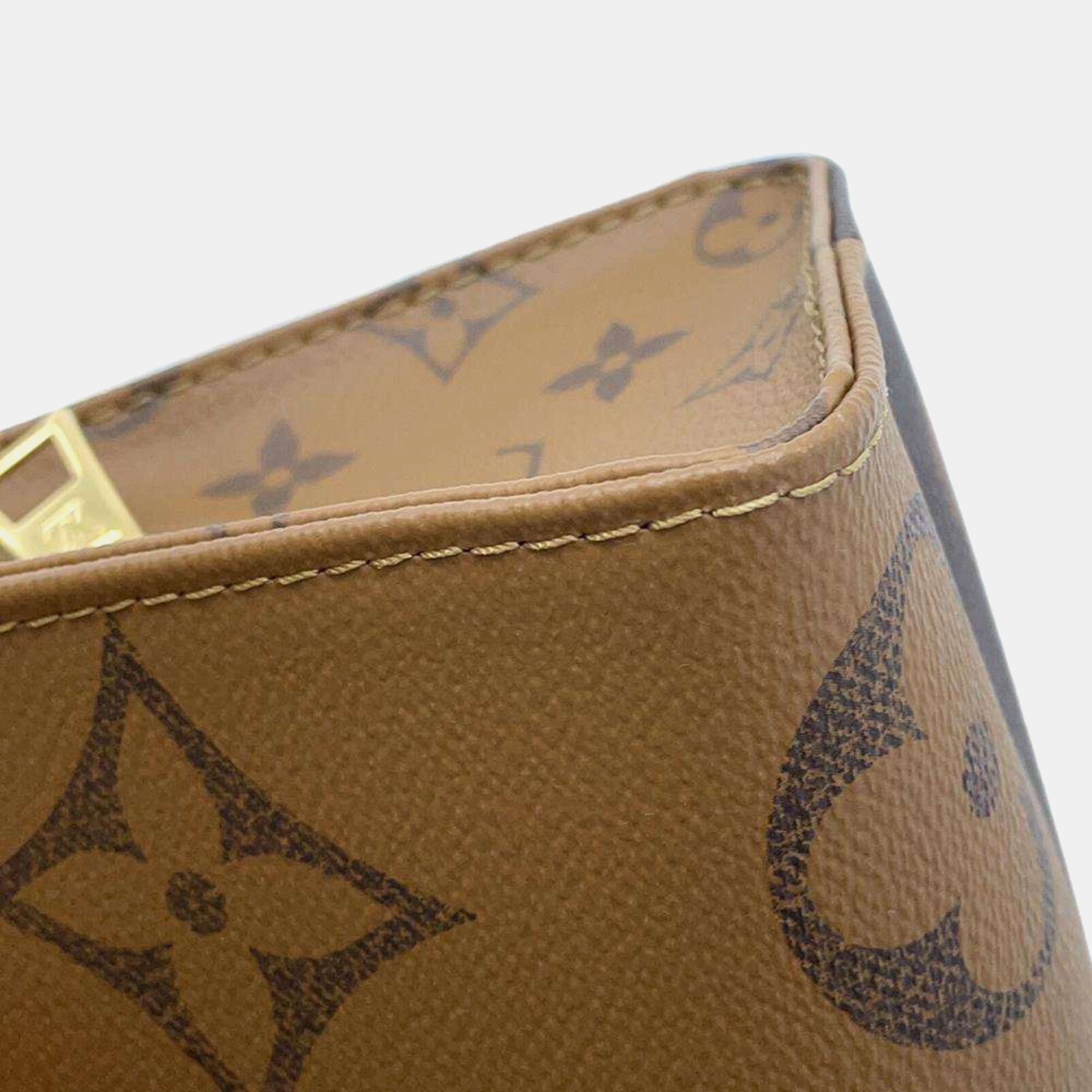 Louis Vuitton Brown Monogram Canvas Reverse Giant On-The-Go East West Shoulder Bag 