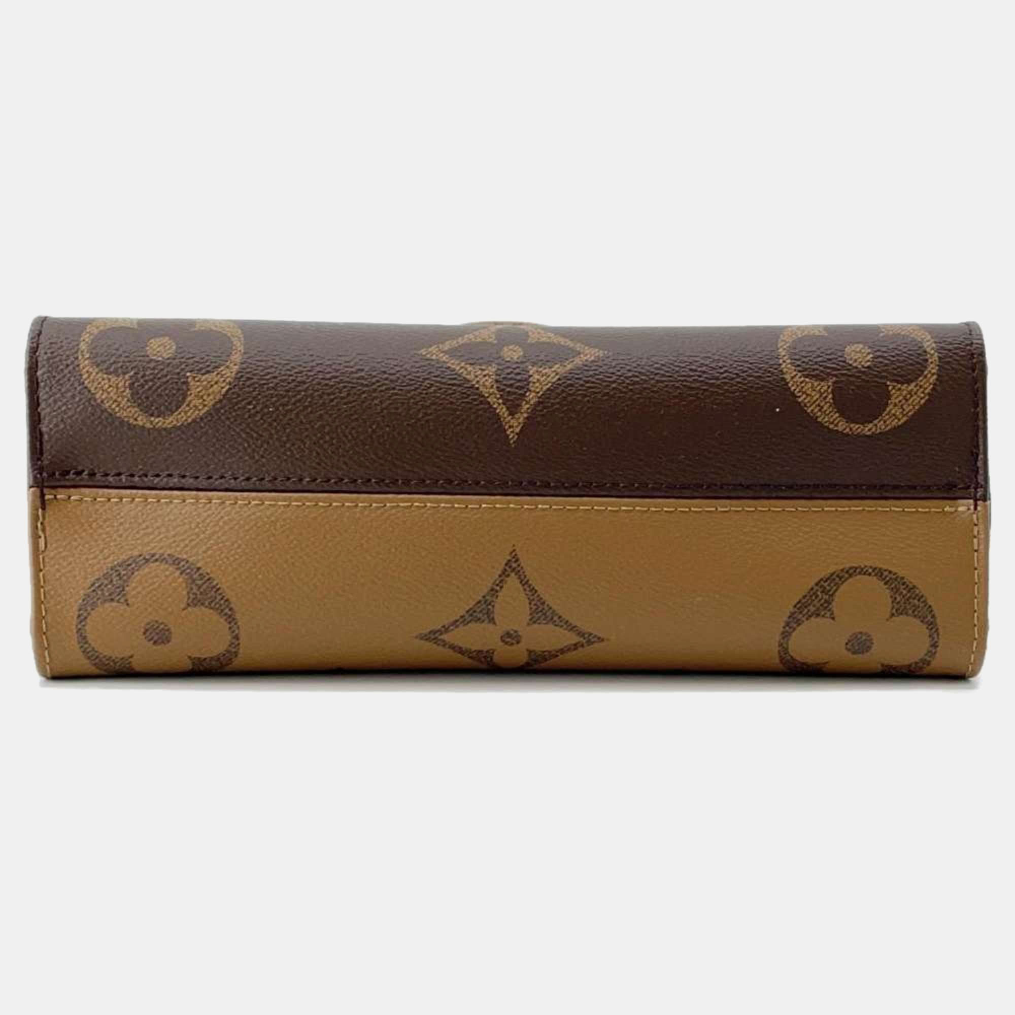 Louis Vuitton Brown Monogram Canvas Reverse Giant On-The-Go East West Shoulder Bag 