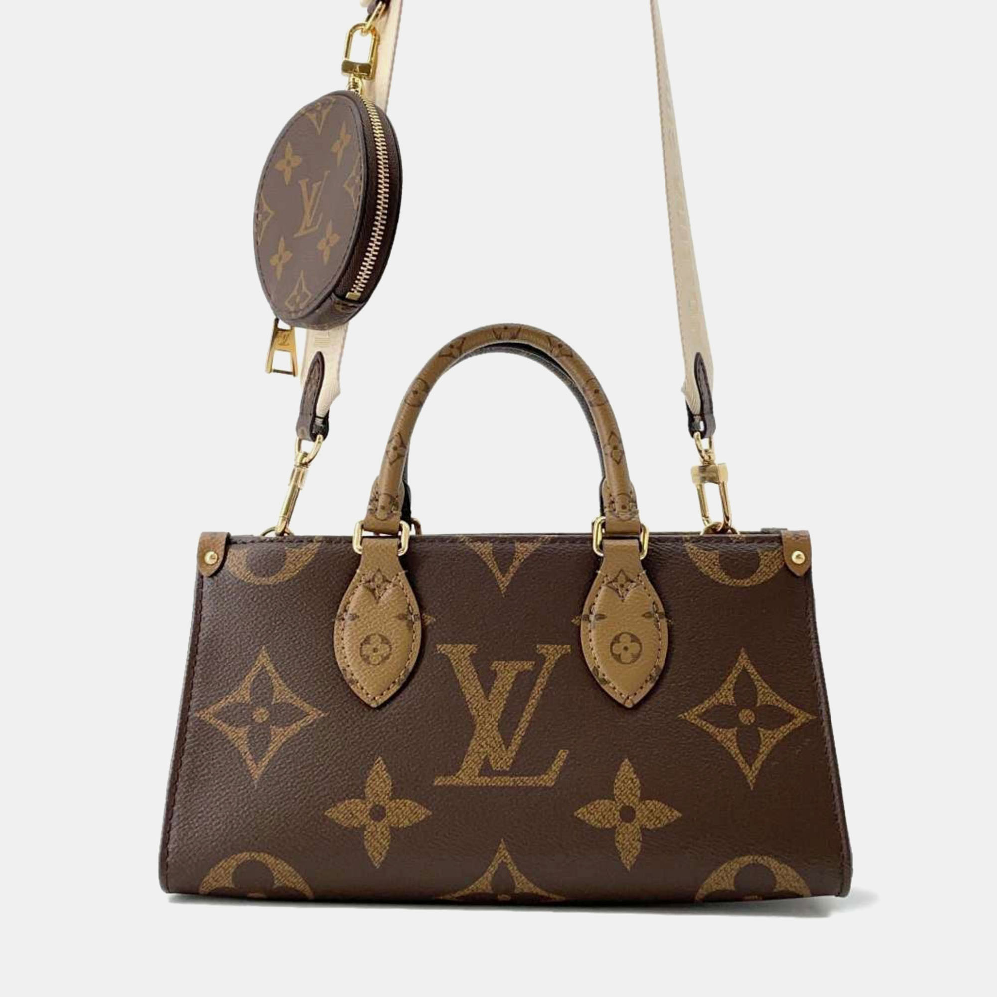 

Louis Vuitton Brown Monogram Canvas Reverse Giant On-The-Go East West Shoulder Bag